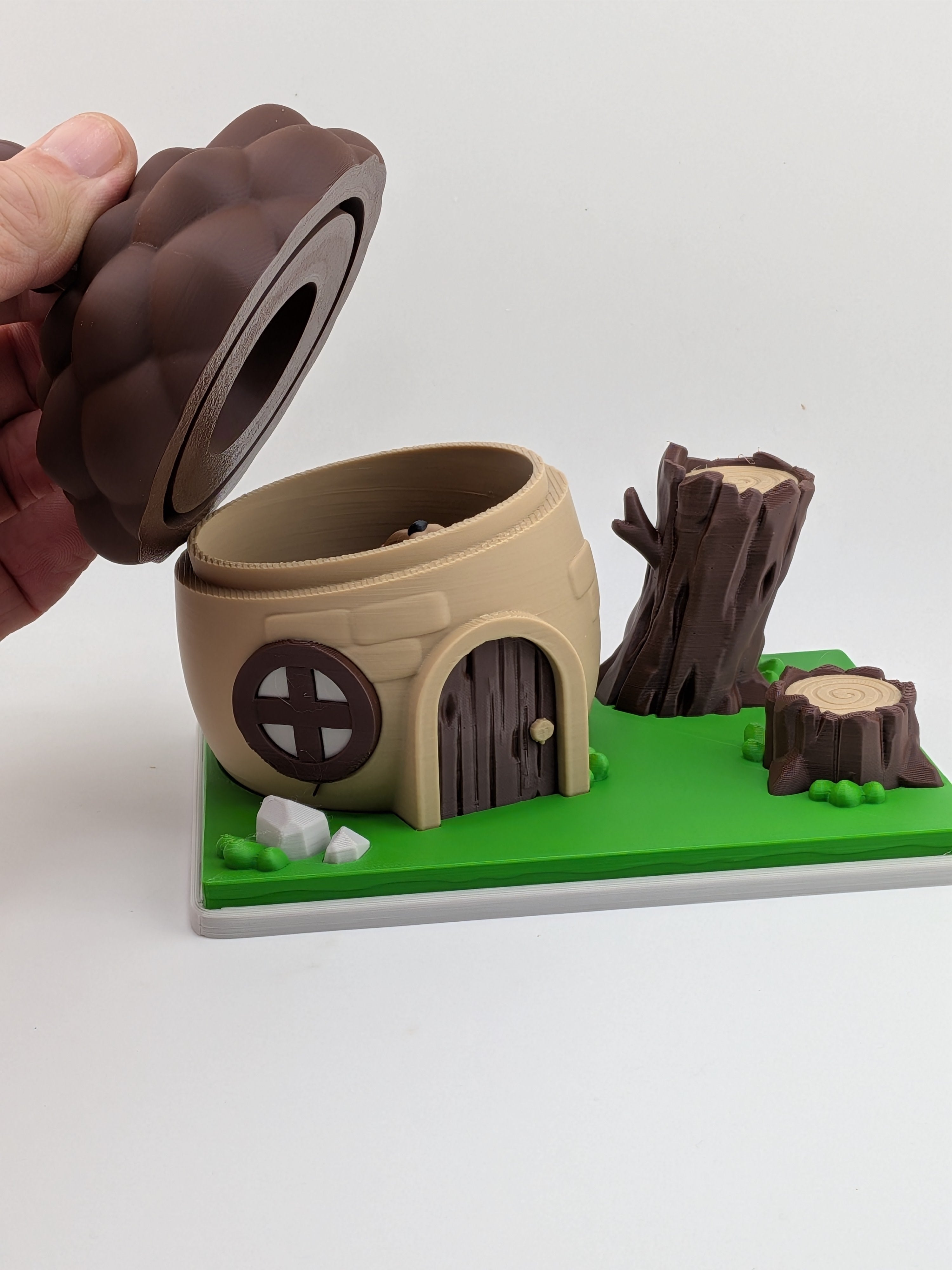 🐿️🏠 Spring Acorn Squirrel Habitat! 🌿 5-Piece Woodland Playset & Desk Decor ✨🌰