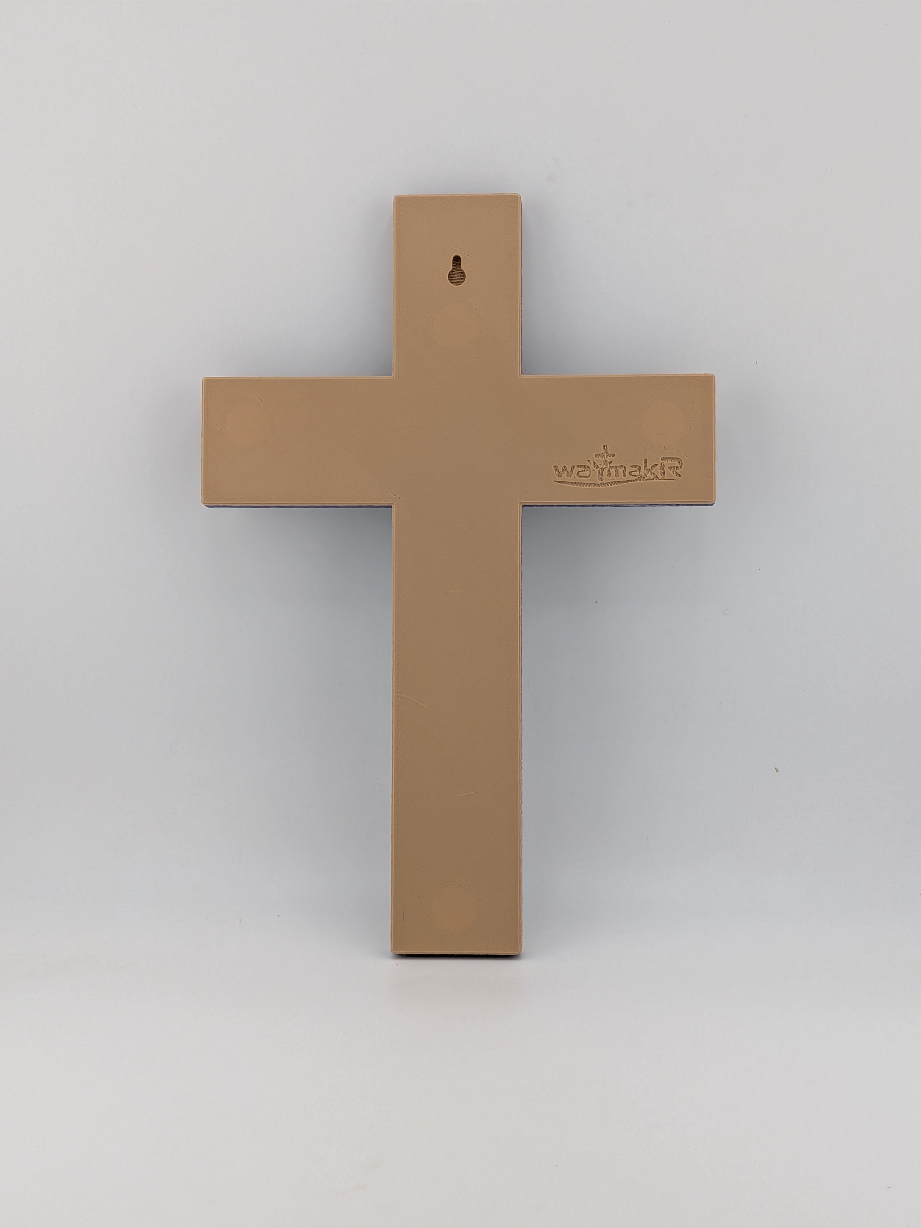 8 Inch Waymakr Hope Christian Cross Wood Grain Wall Decor Magnet