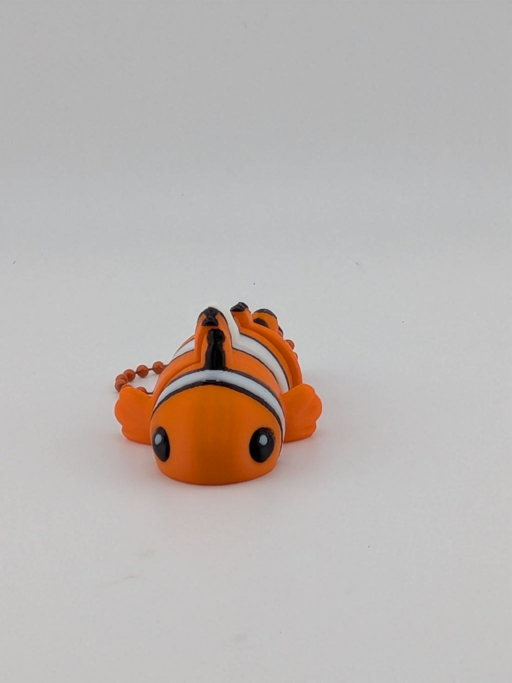2.25 Inch Clownfish Articulated Flexi Keychain Cute Ocean Fidget Buddy