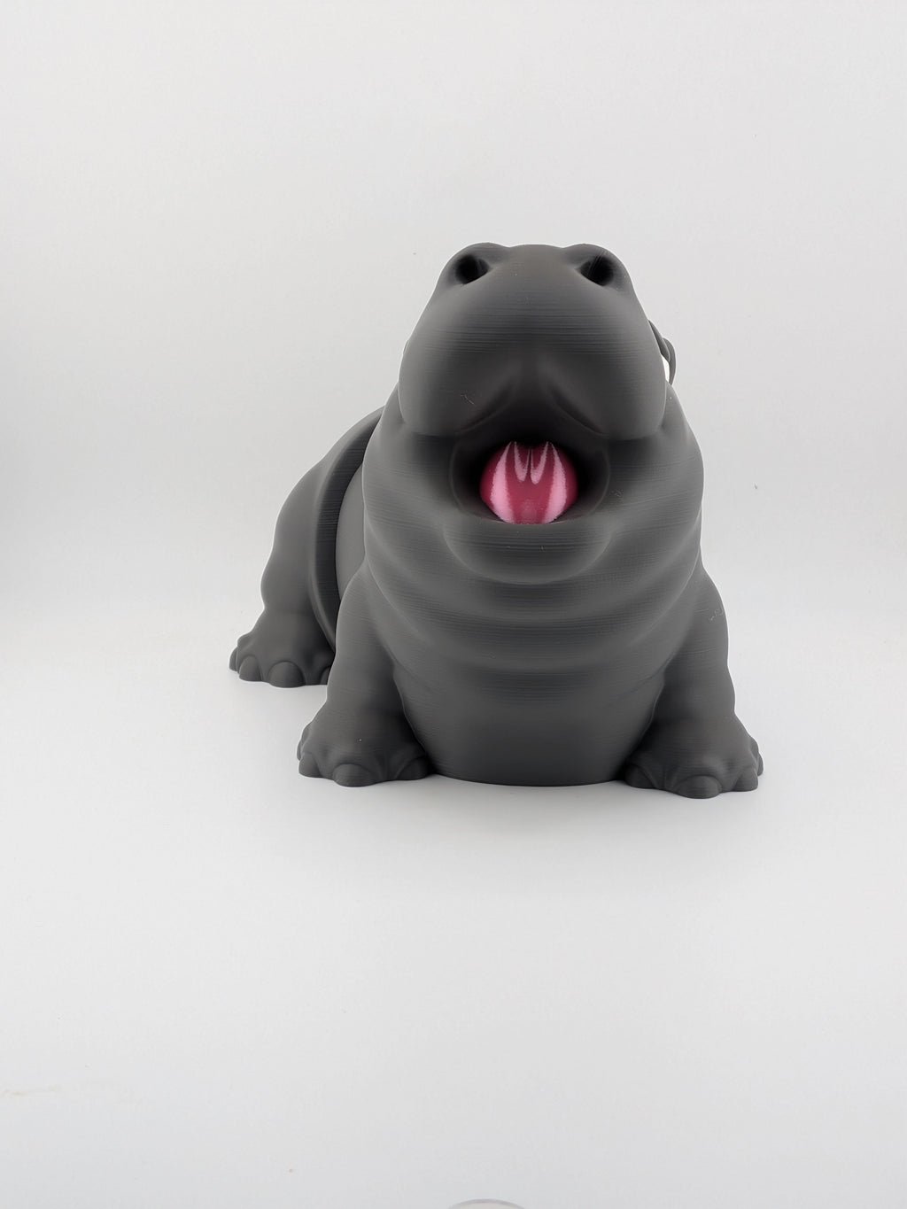 7.5 Inch Expressive Hippo Articulated Flexi Desk Pet Hungry Hippopotamus