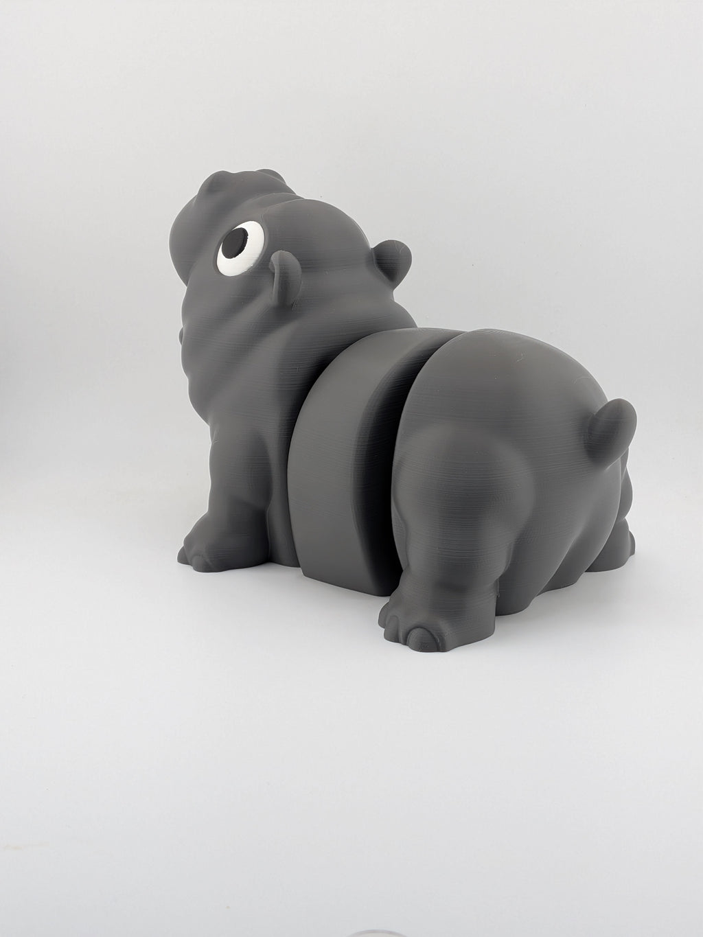 7.5 Inch Expressive Hippo Articulated Flexi Desk Pet Hungry Hippopotamus