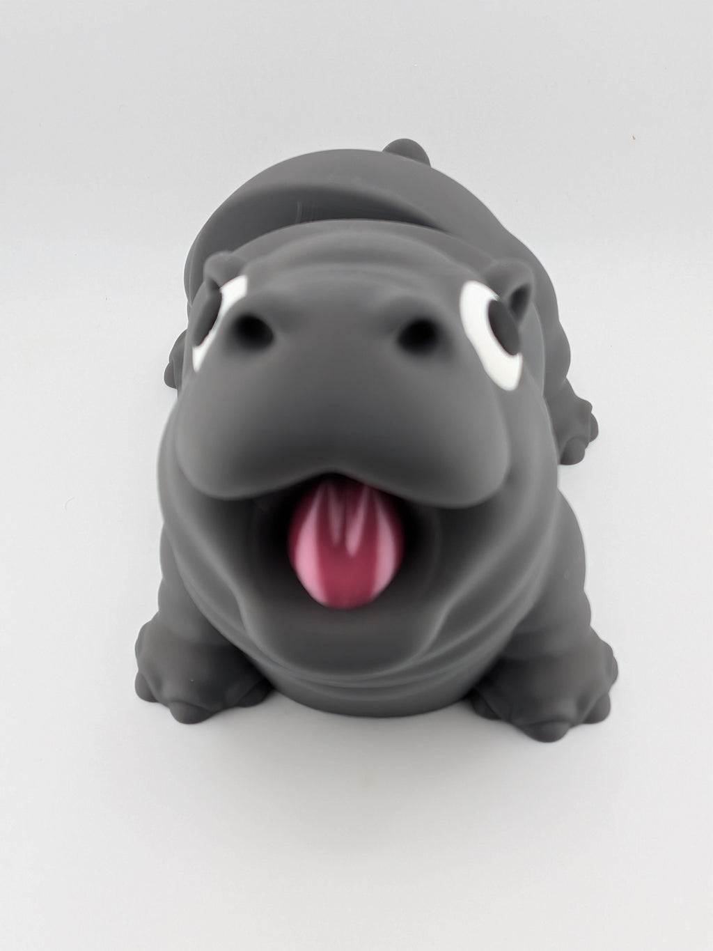 7.5 Inch Expressive Hippo Articulated Flexi Desk Pet Hungry Hippopotamus