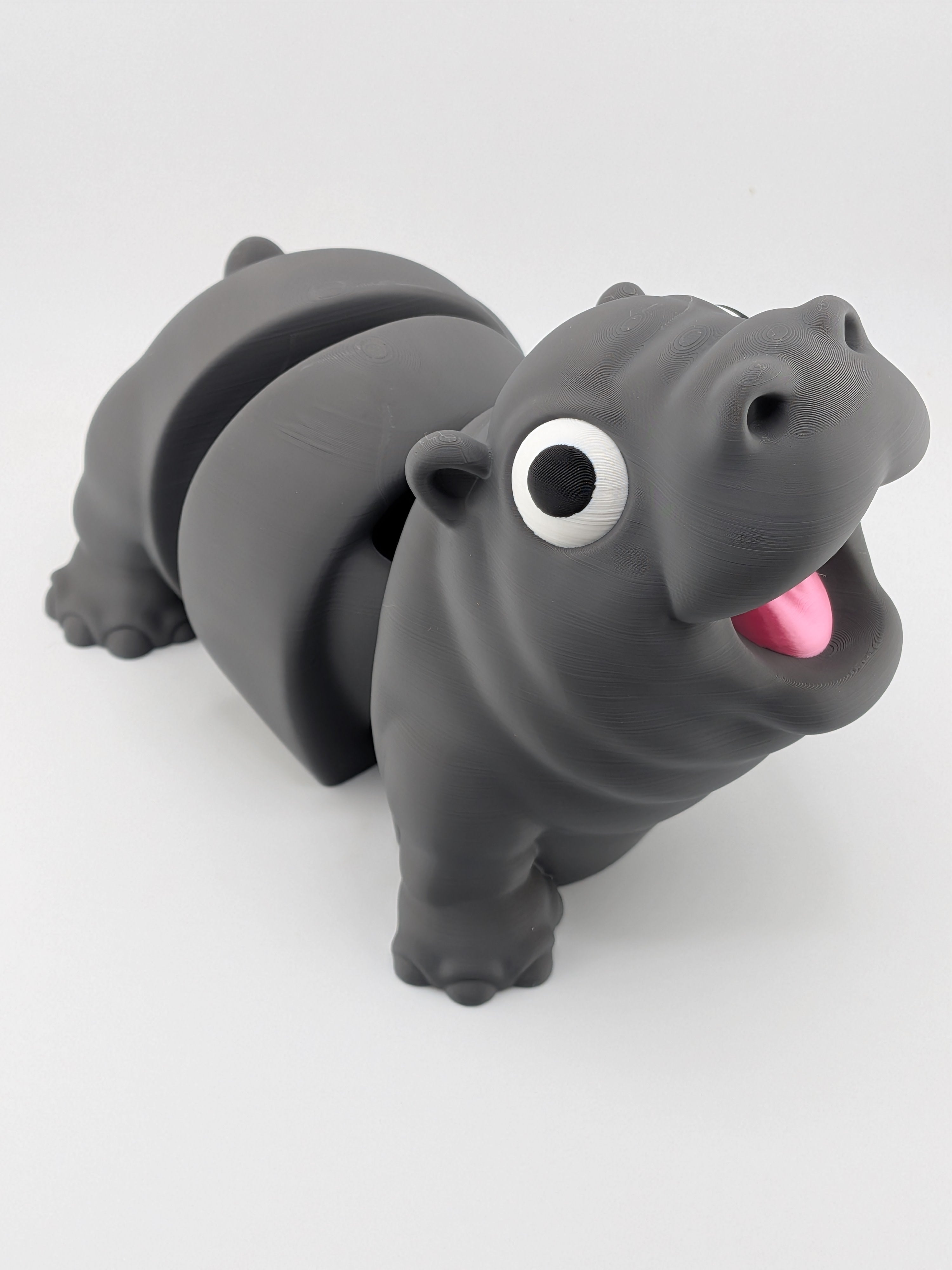 7.5 Inch Expressive Hippo Articulated Flexi Desk Pet Hungry