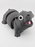 7.5 Inch Expressive Hippo Articulated Flexi Desk Pet Hungry Hippopotamus