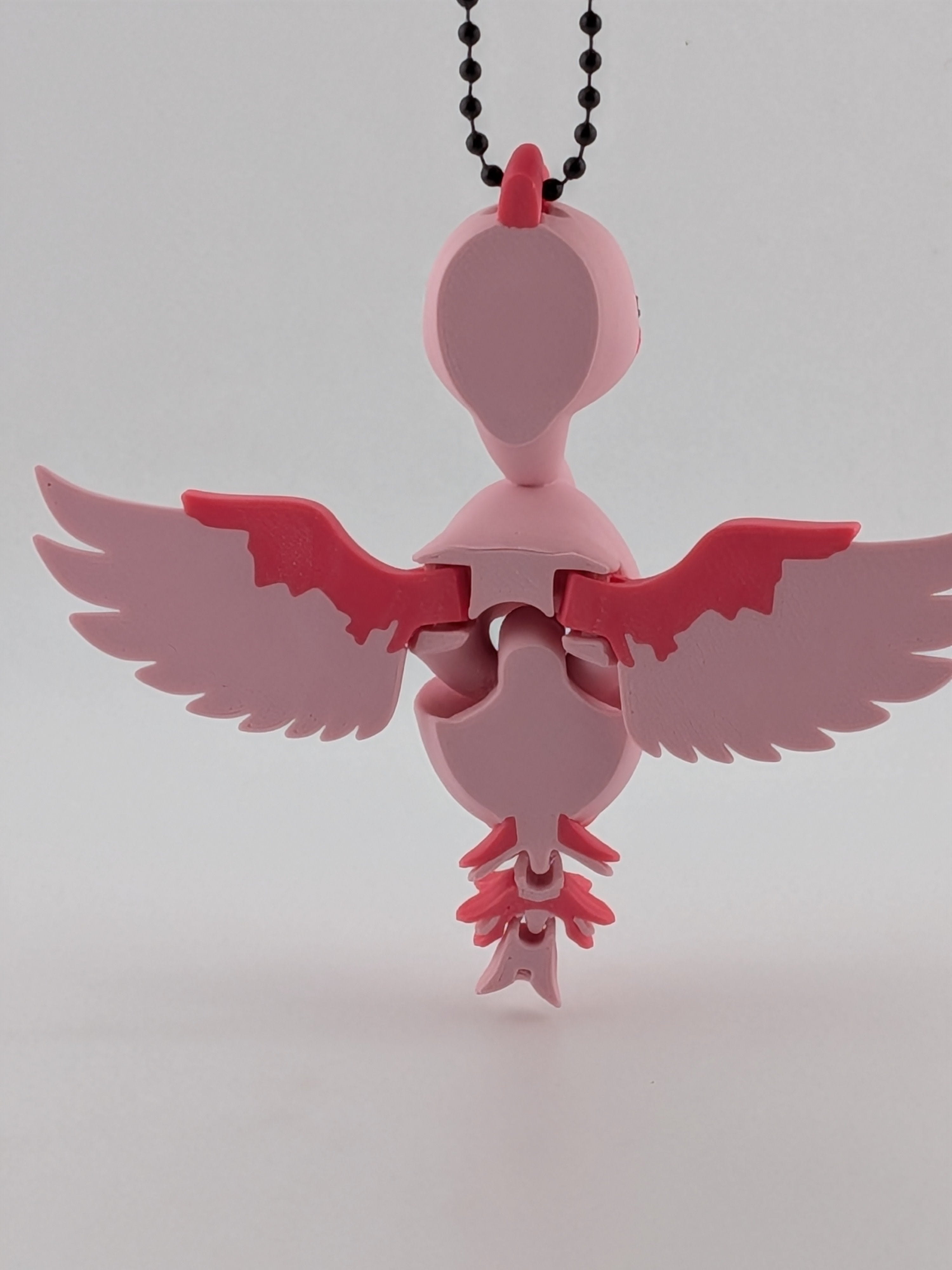 Flamingo Articulated Flexi Keychain Cute Moving Wings Fidget Buddy