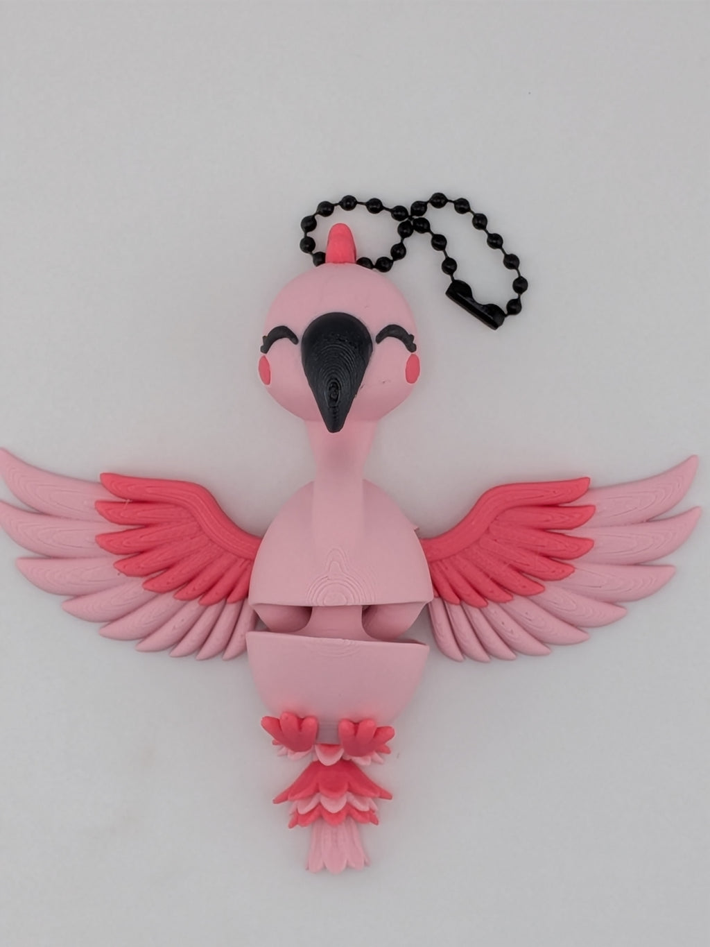 Flamingo Articulated Flexi Keychain Cute Moving Wings Fidget Buddy