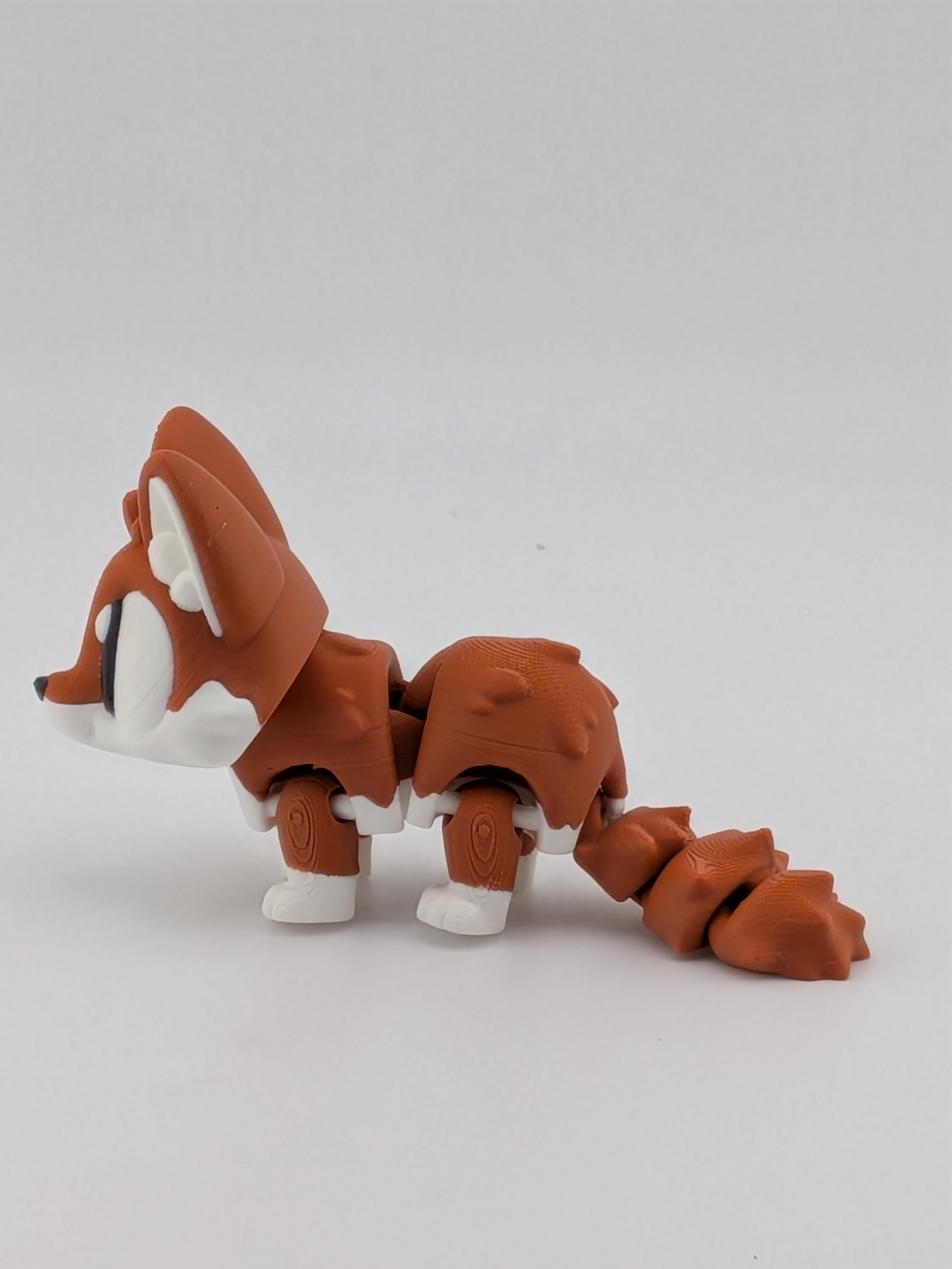 Fennec Fox Desert Diorama Display Set with 2 Articulated Flexi Foxes