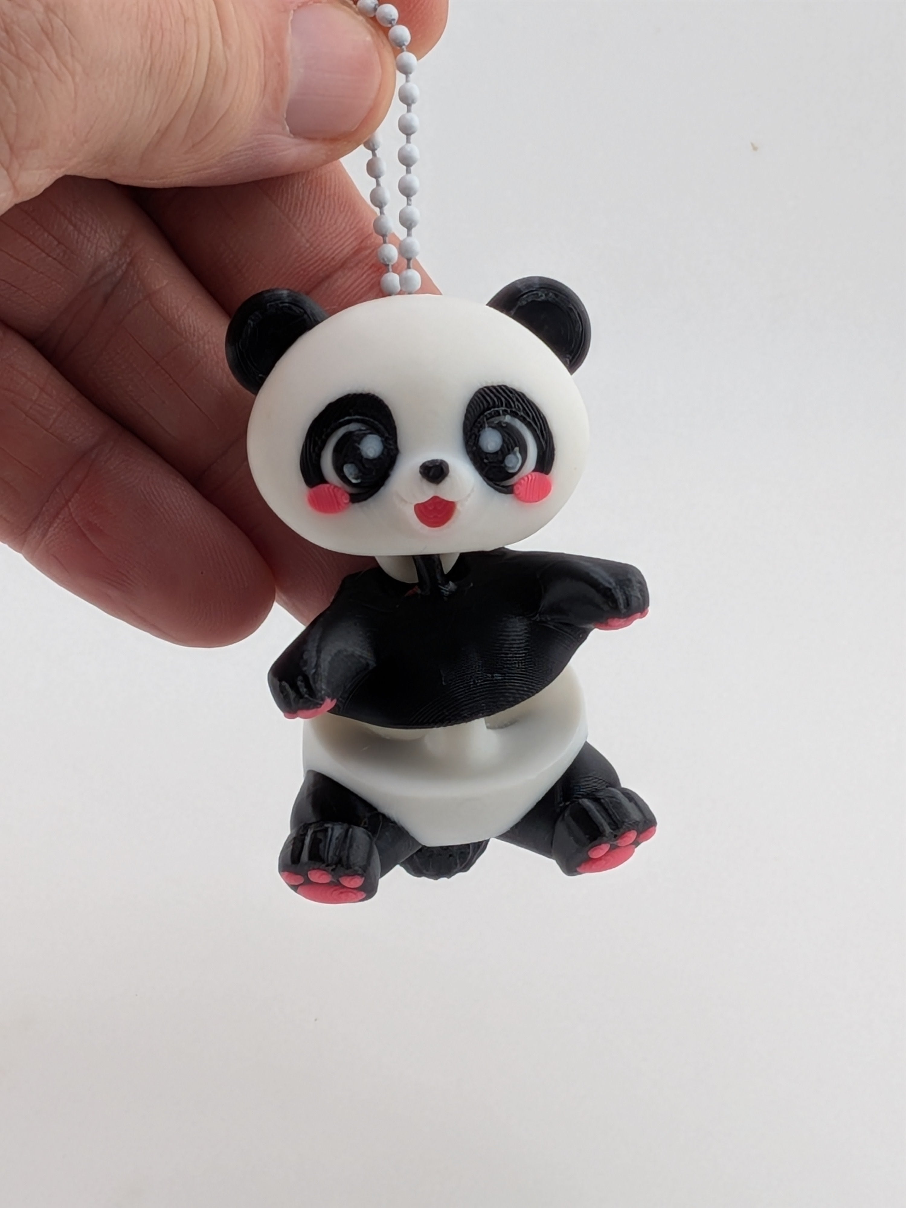 2.75 Inch Articulated Baby Panda Keychain Buddy Cute Flexi Fidget Toy