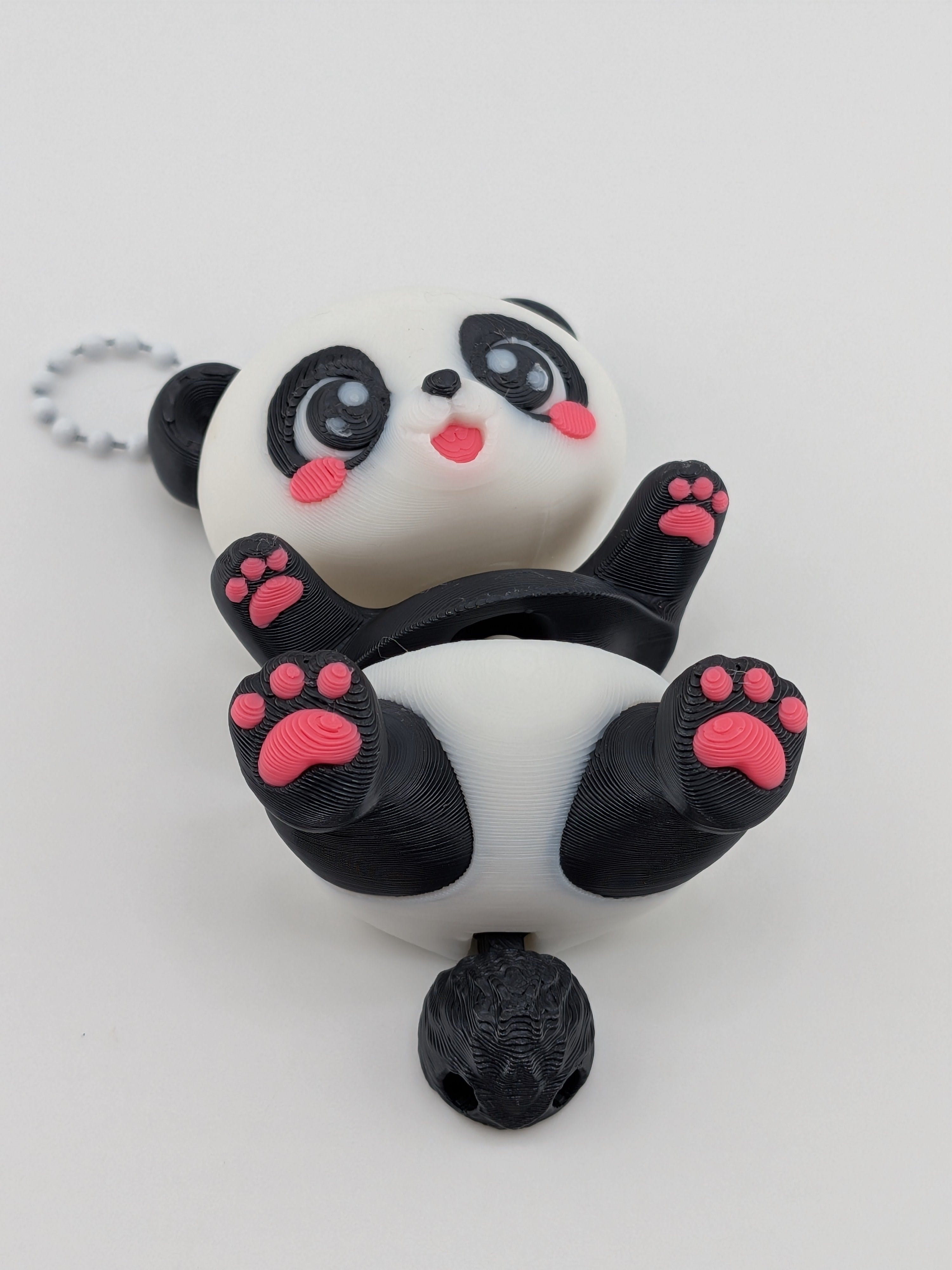 2.75 Inch Articulated Baby Panda Keychain Buddy Cute Flexi Fidget Toy