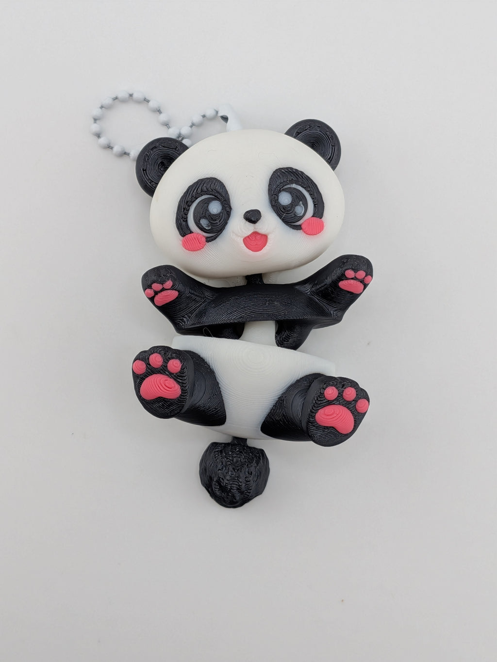 2.75 Inch Articulated Baby Panda Keychain Buddy Cute Flexi Fidget Toy
