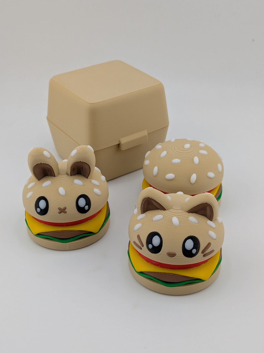 Mechanical Keyboard Switch Hamburger Fidget Clicker Cute Animal Burger Toy