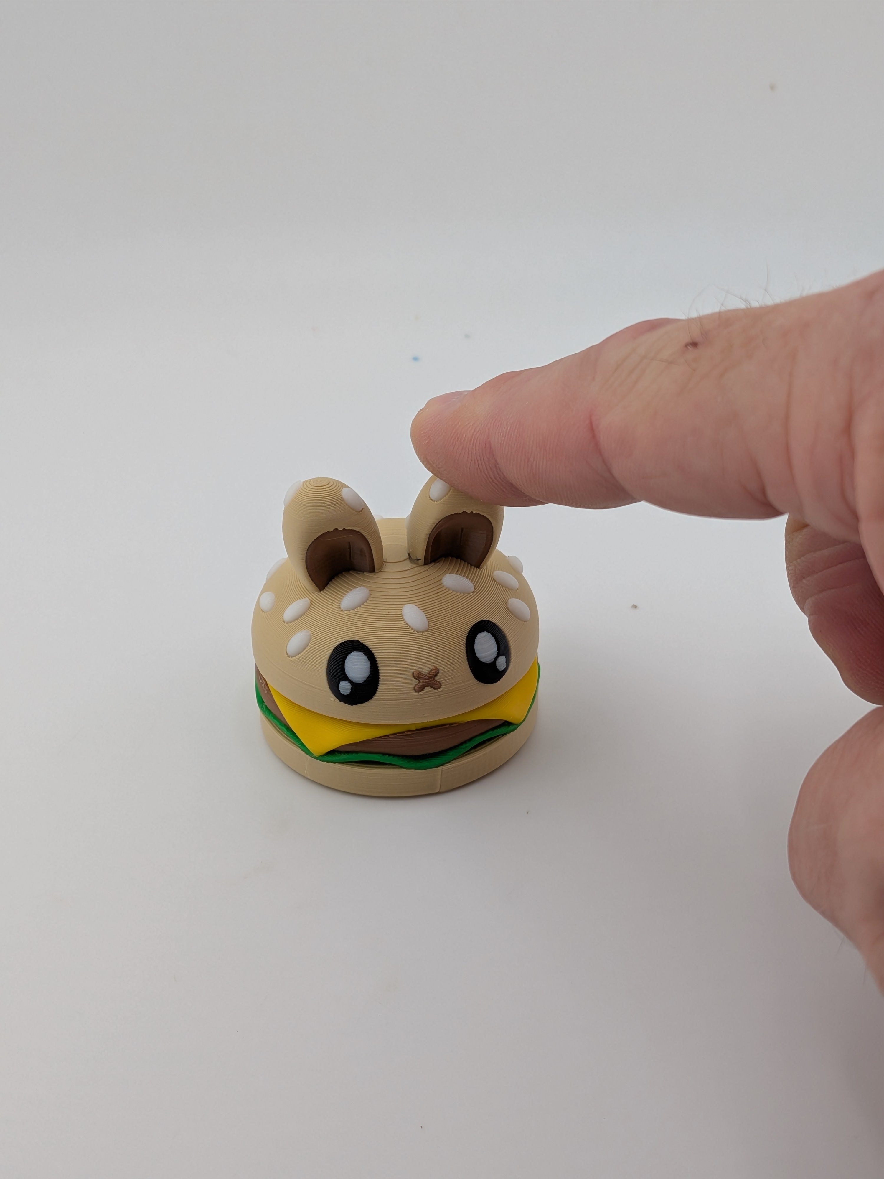 Mechanical Keyboard Switch Hamburger Fidget Clicker Cute Animal Burger Toy