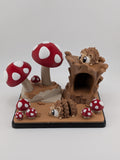 3D Printed Hedgehog Woodland Diorama Playset with 2 Articulated Flexi Figures