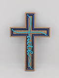 8 Inch Waymakr Christian Cross Wood Grain Wall Decor Magnet