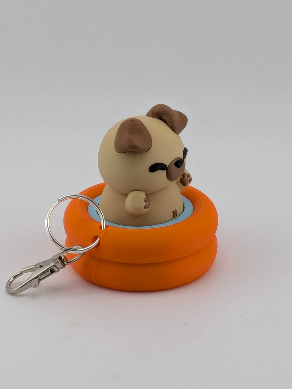 Pool Animal Fidget Keychain Cute Floating Clicker