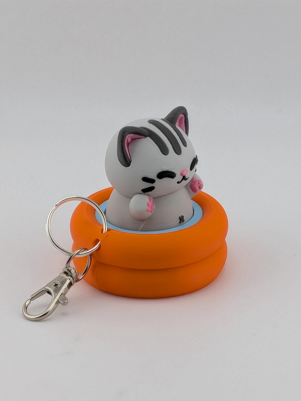 Pool Animal Fidget Keychain Cute Floating Clicker