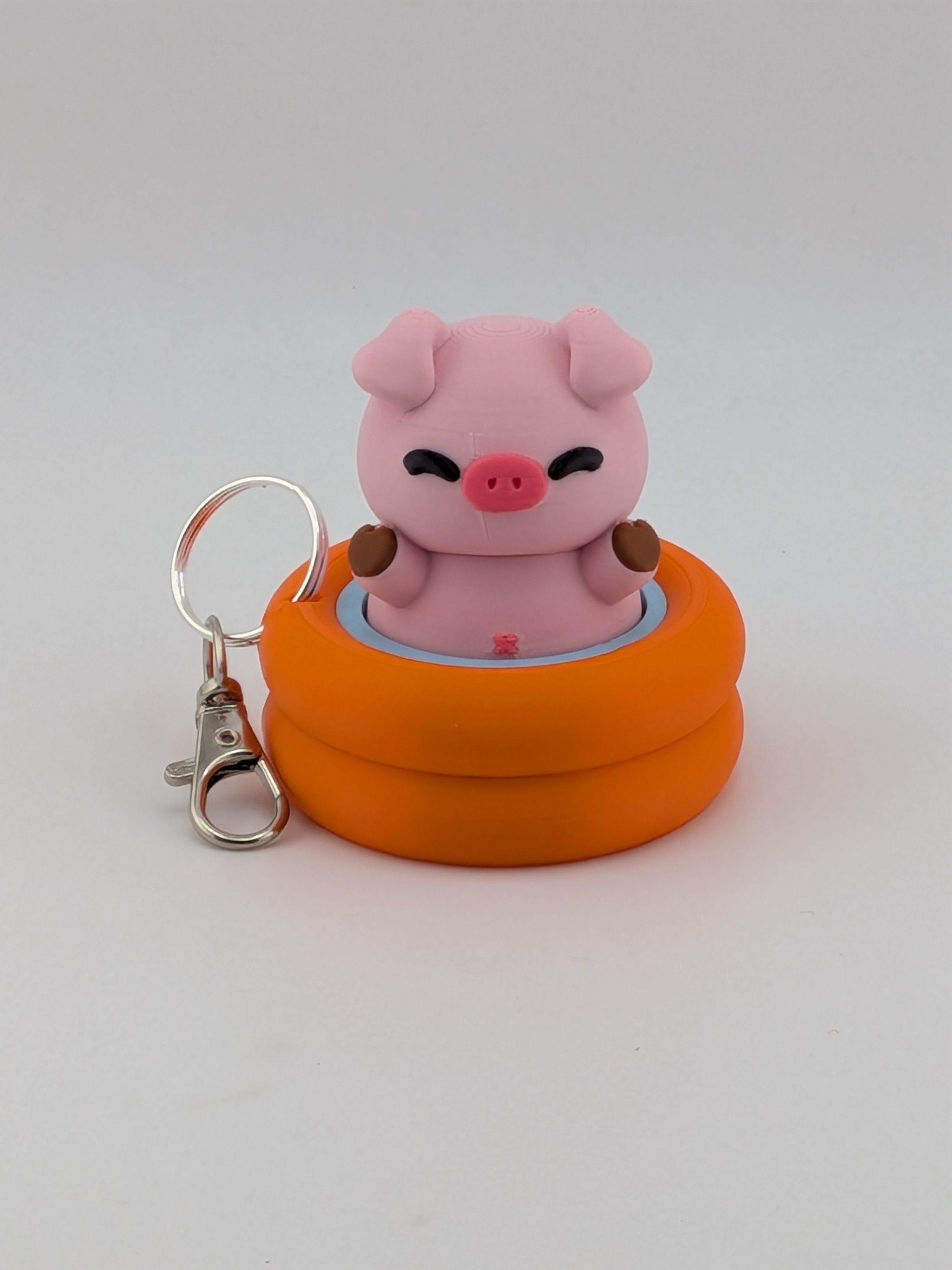 Pool Animal Fidget Keychain Cute Floating Clicker