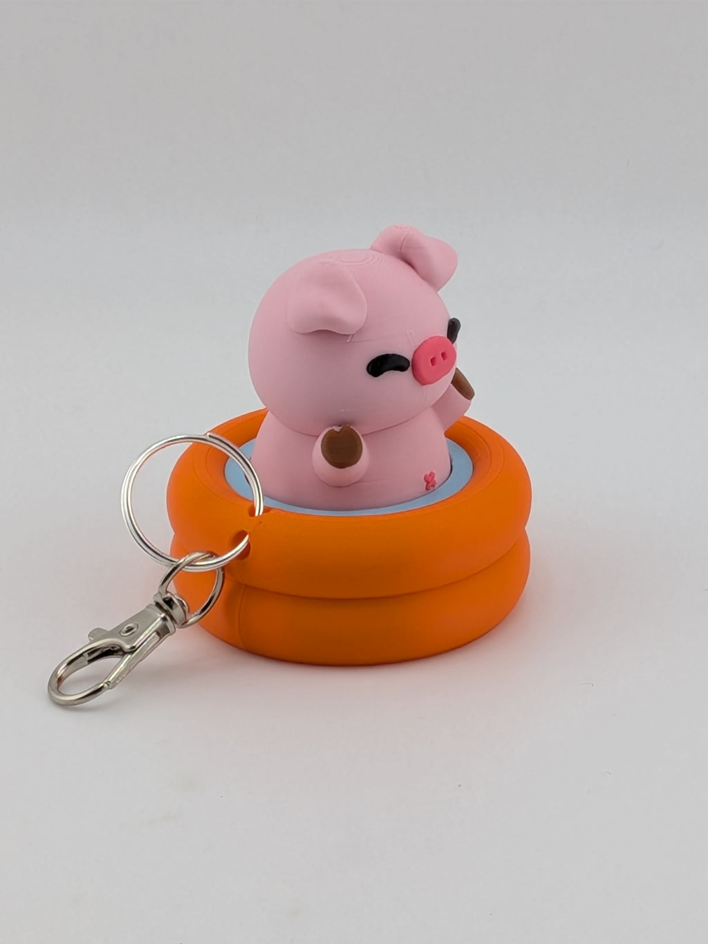 Pool Animal Fidget Keychain Cute Floating Clicker