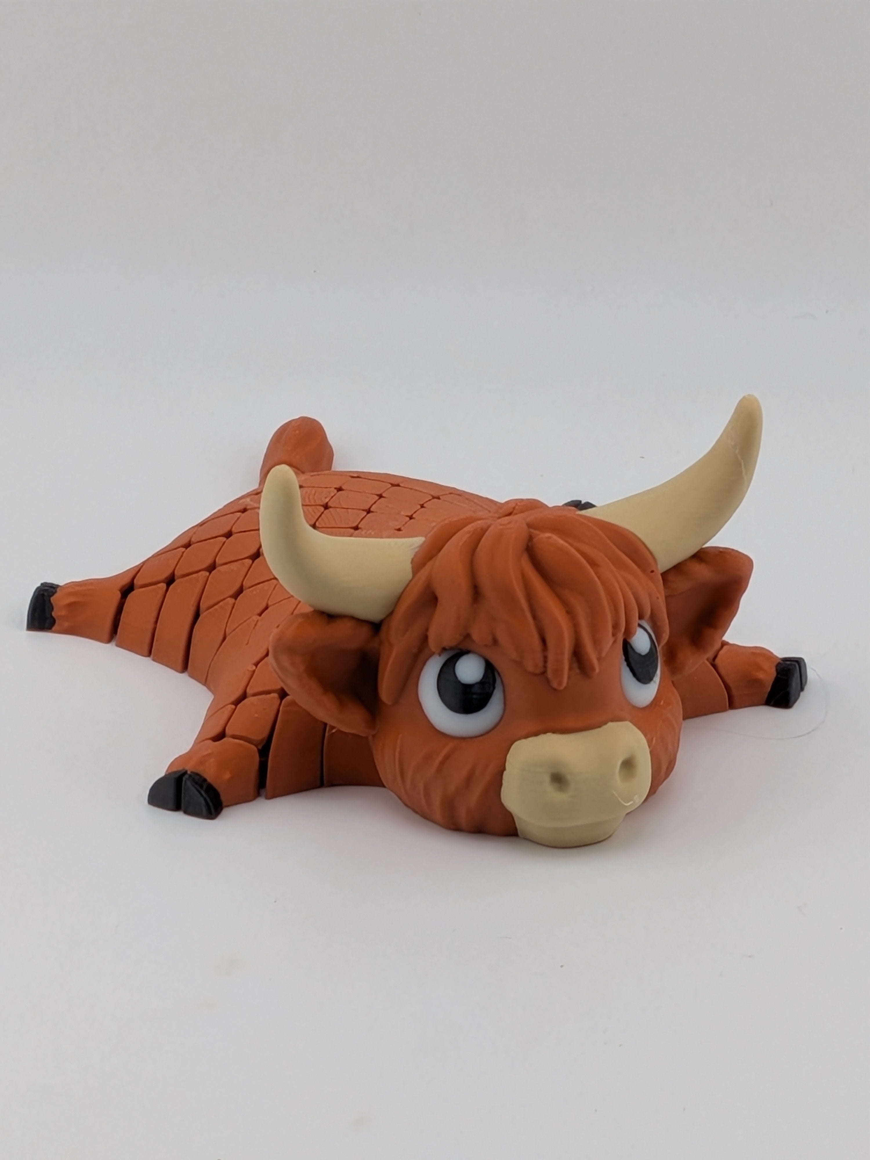 Flexi Highland Cow Toy Fidget Desk Companion