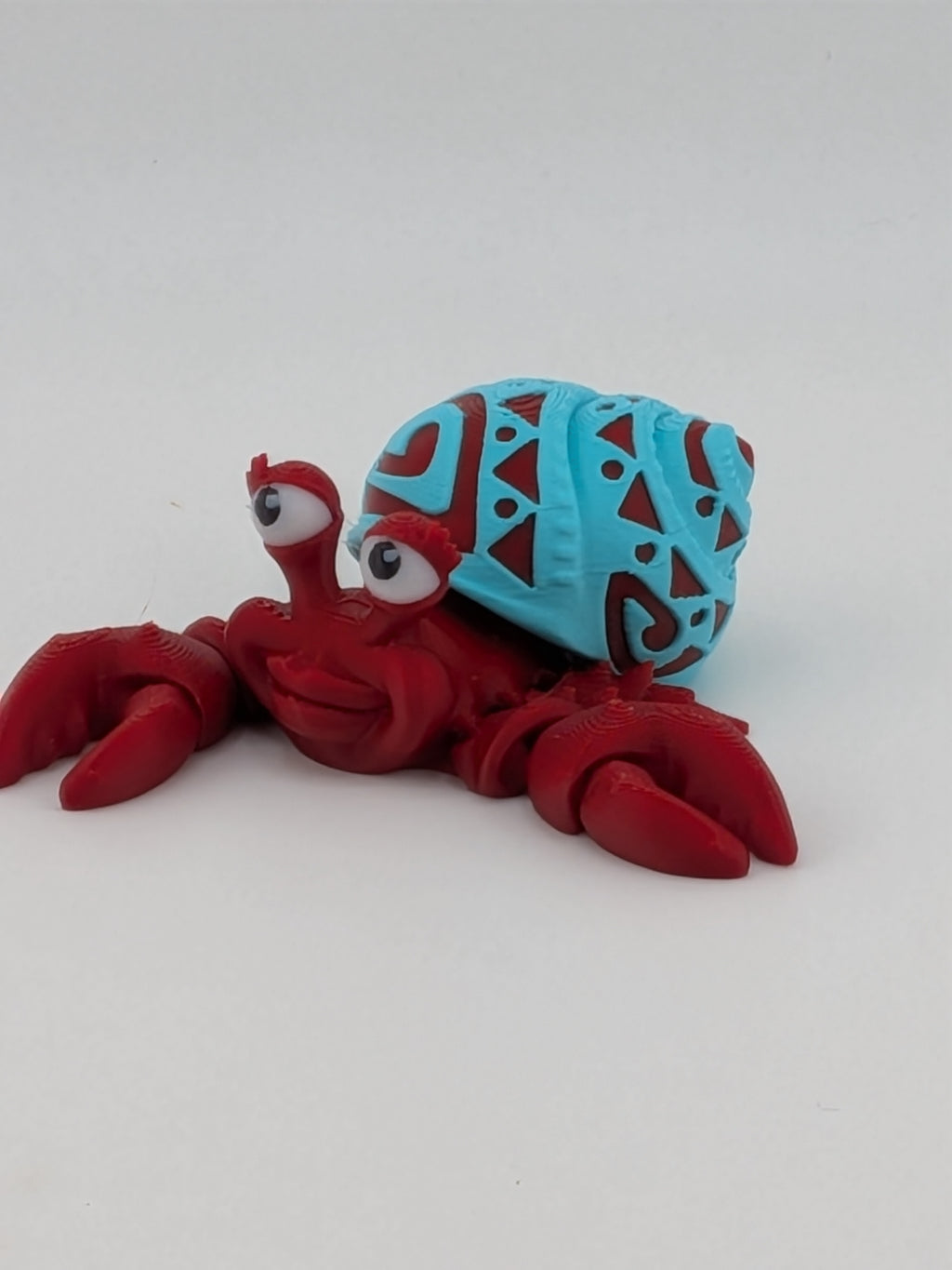 Tattooed Shell Hermit Crab Magnet 3D Printed Cute Refrigerator Crustacean