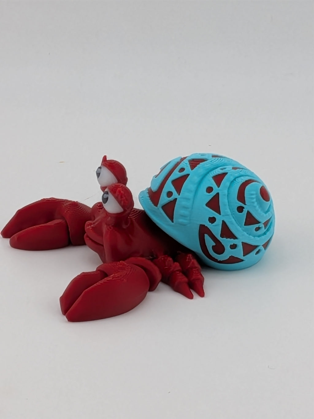 Tattooed Shell Hermit Crab Magnet 3D Printed Cute Refrigerator Crustacean