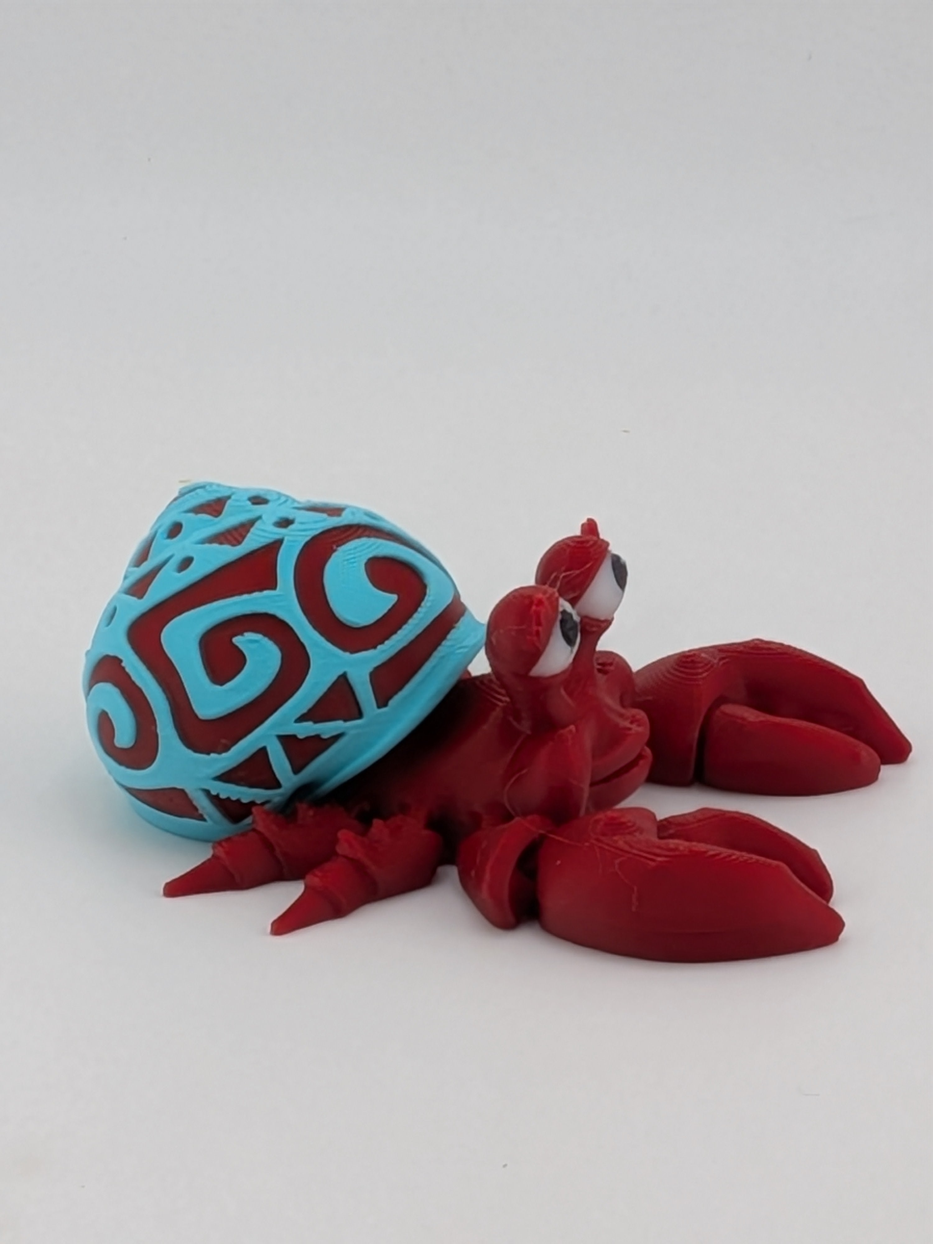 Tattooed Shell Hermit Crab Magnet 3D Printed Cute Refrigerator Crustacean