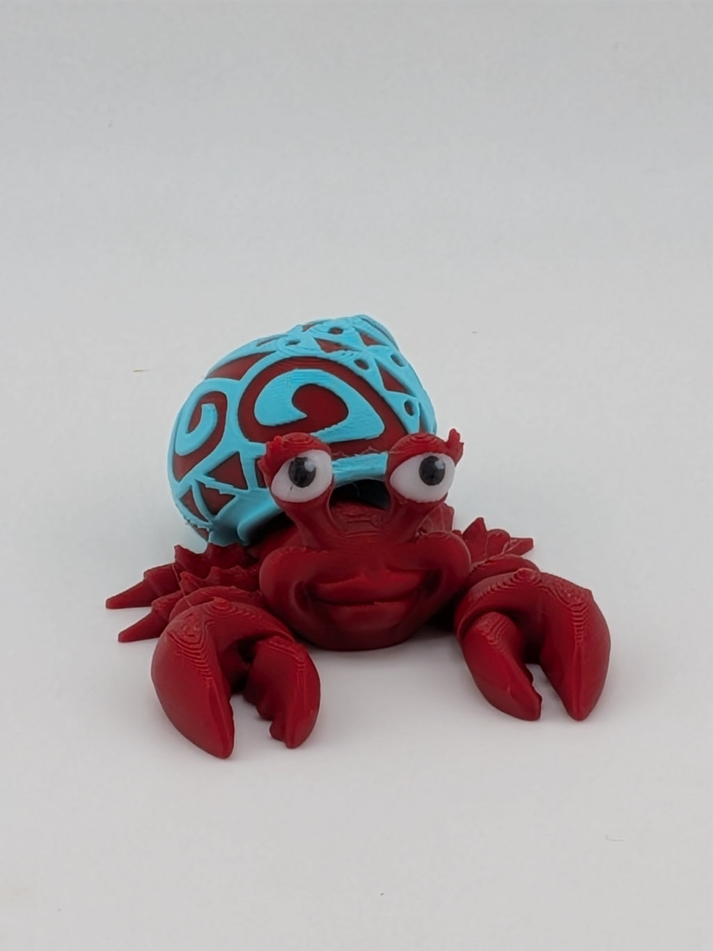 Tattooed Shell Hermit Crab Magnet 3D Printed Cute Refrigerator Crustacean