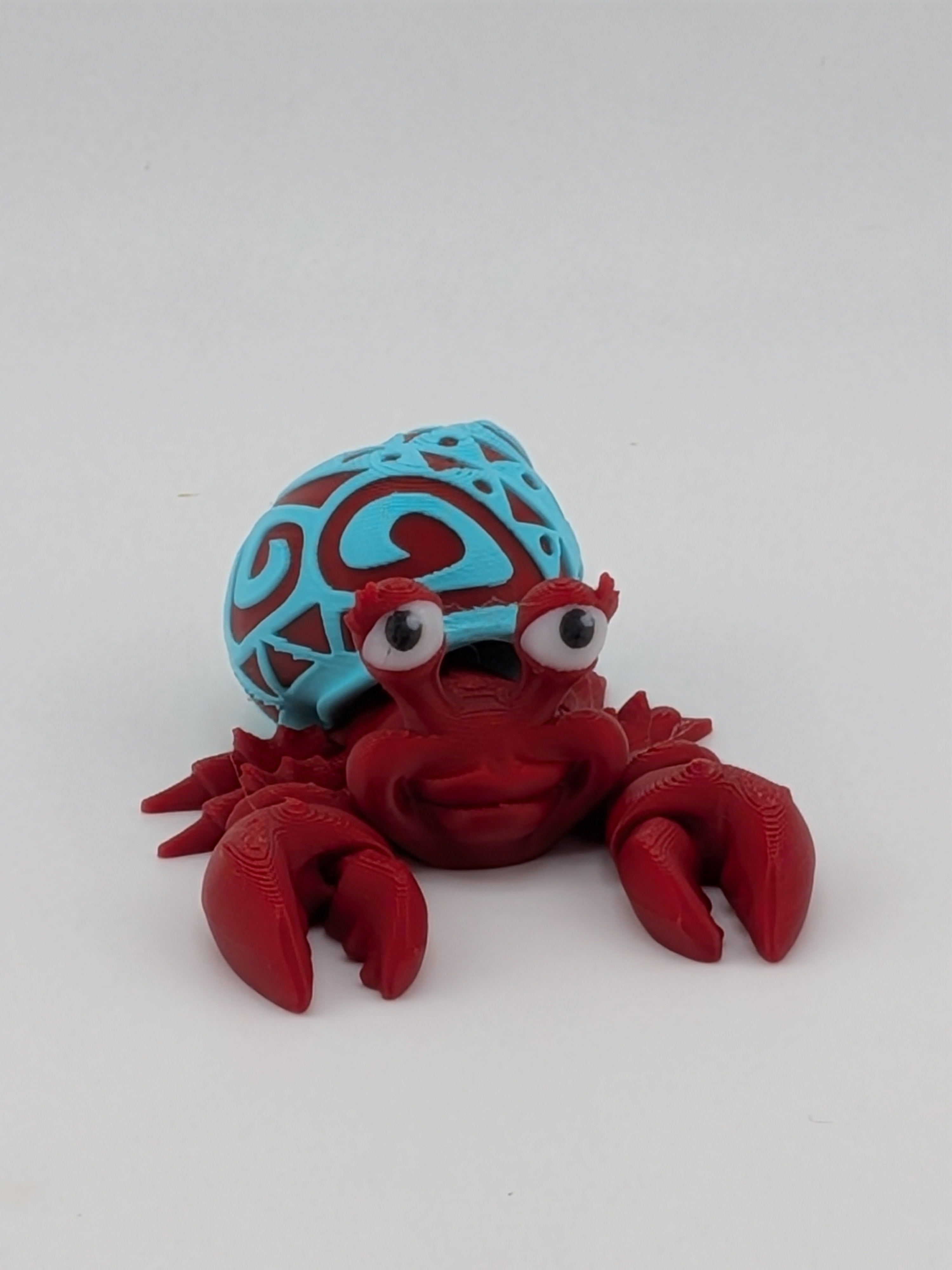 Tattooed Shell Hermit Crab Magnet 3D Printed Cute Refrigerator Crustacean