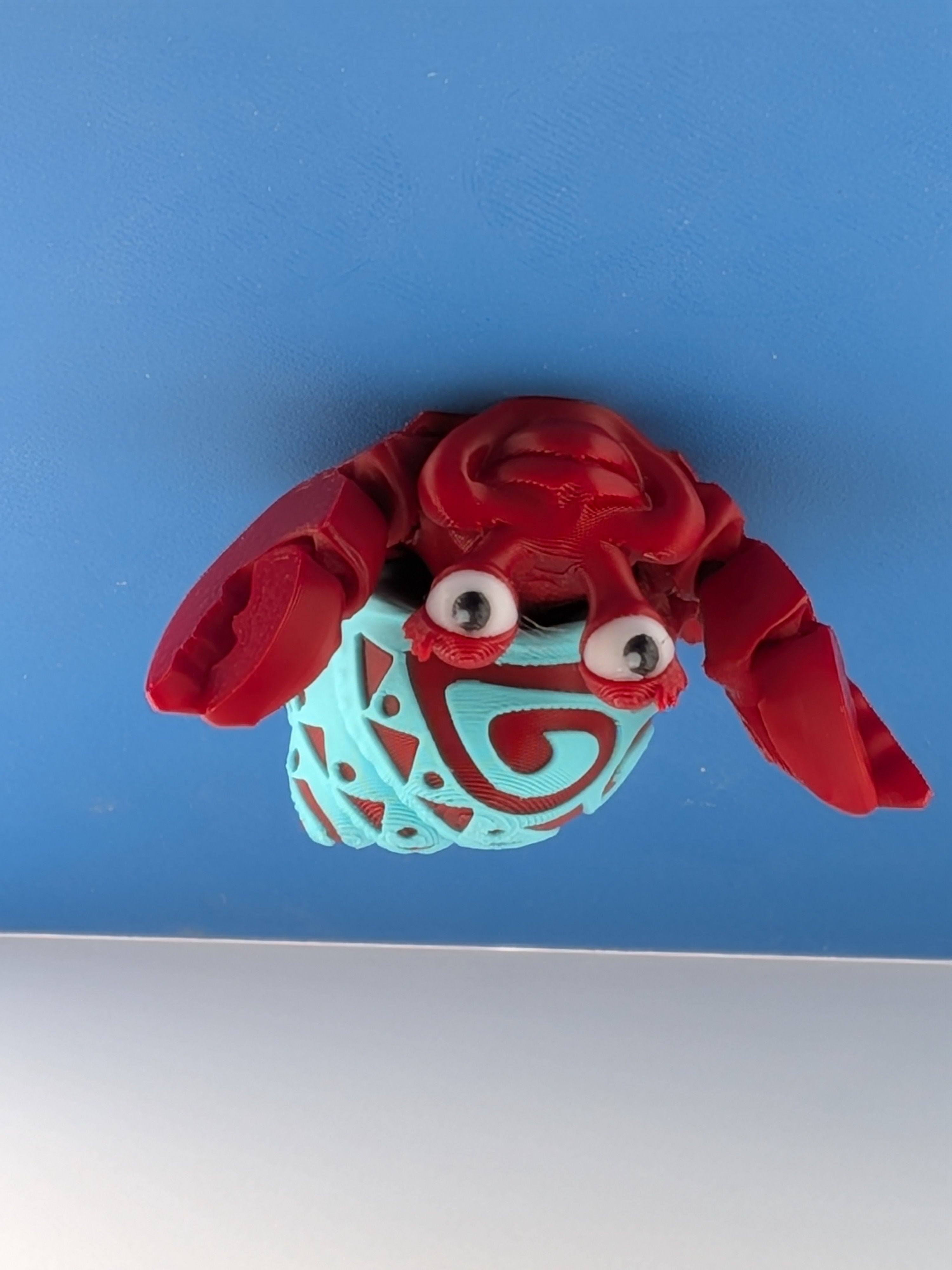Tattooed Shell Hermit Crab Magnet 3D Printed Cute Refrigerator Crustacean