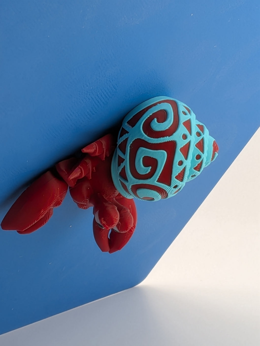 Tattooed Shell Hermit Crab Magnet 3D Printed Cute Refrigerator Crustacean