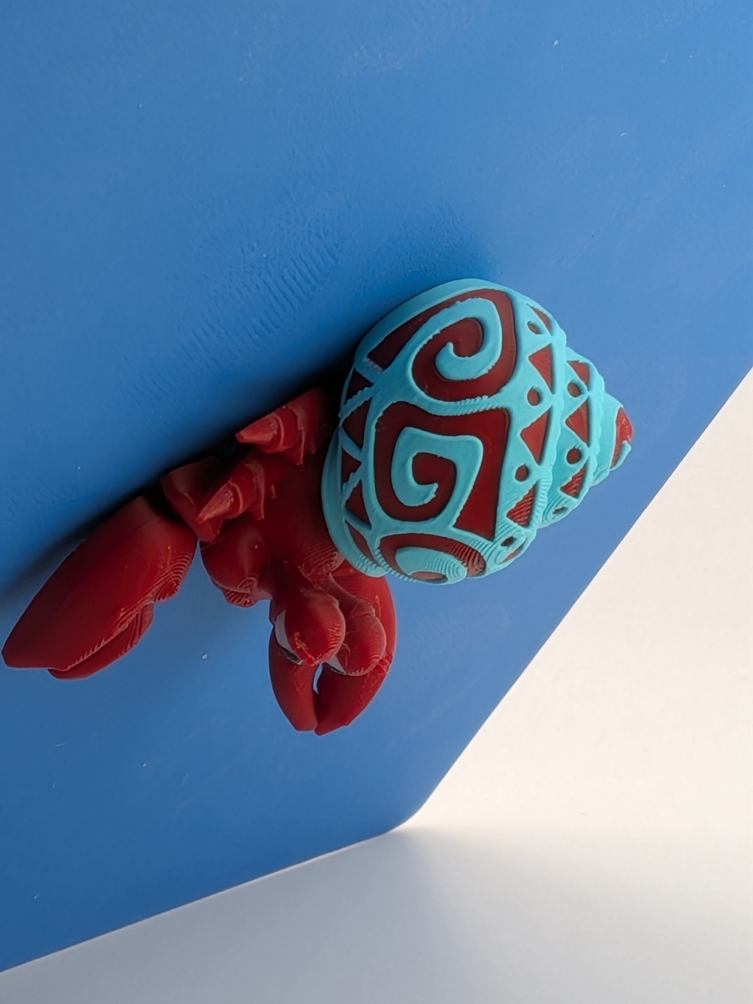 Tattooed Shell Hermit Crab Magnet 3D Printed Cute Refrigerator Crustacean
