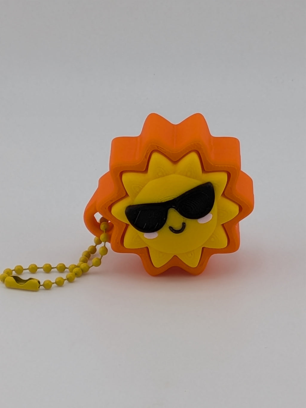 Beach Theme Fidget Keychain Cute Ocean Sun Turtle Shell Clicker Toy