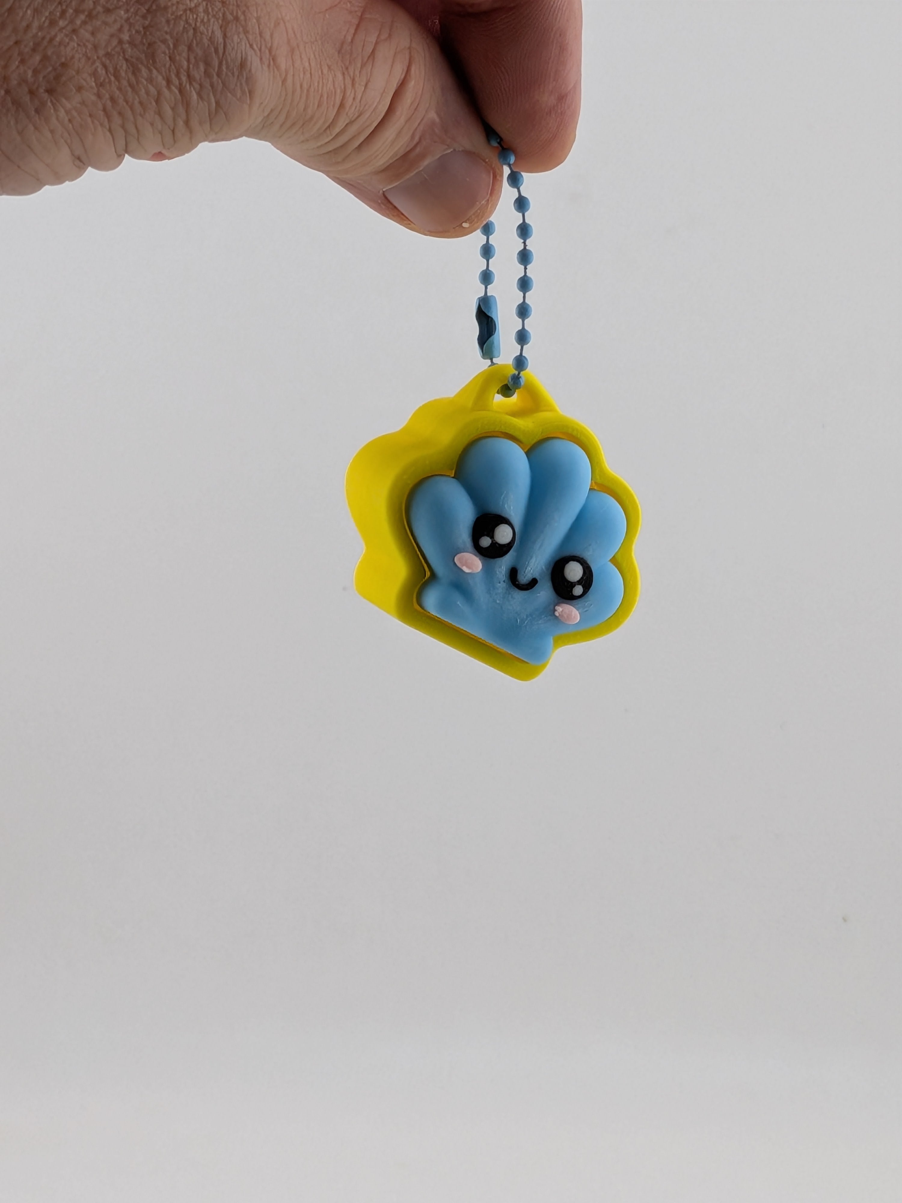 Beach Theme Fidget Keychain Cute Ocean Sun Turtle Shell Clicker Toy