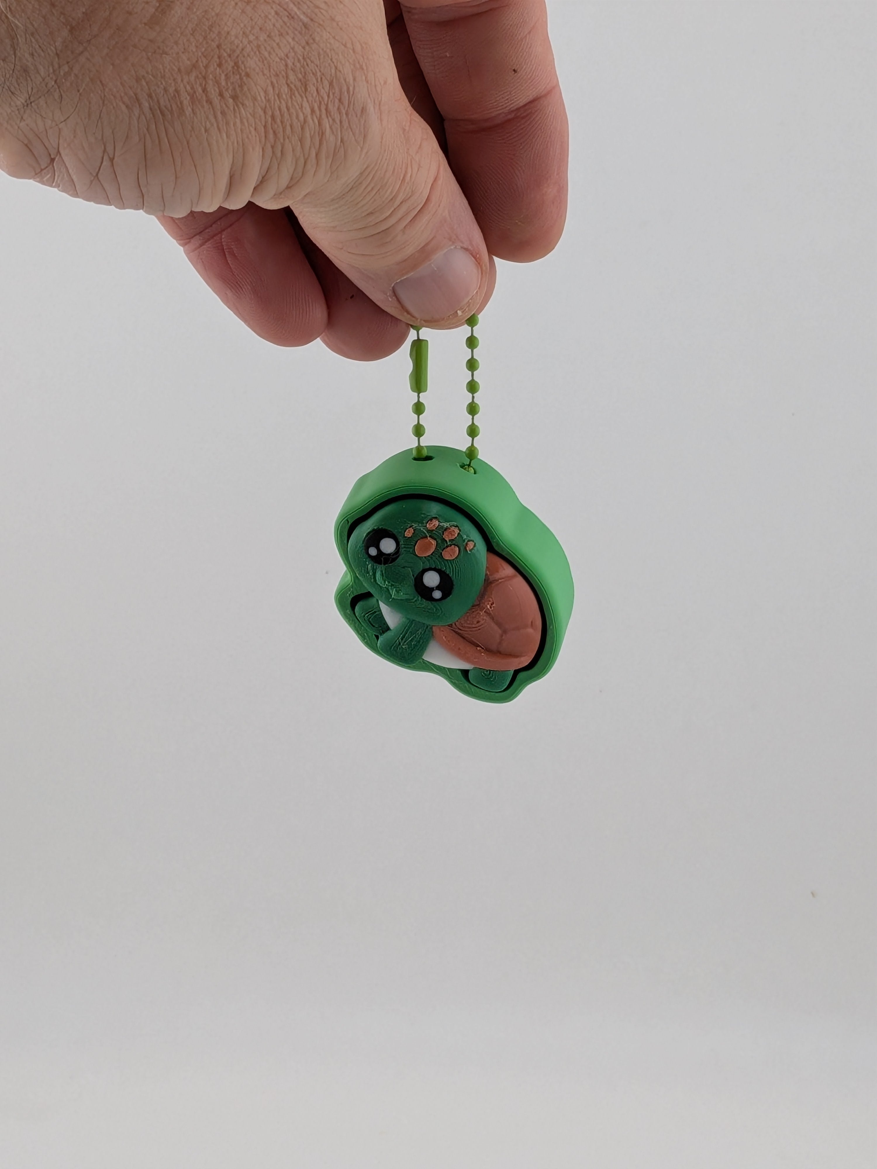 Beach Theme Fidget Keychain Cute Ocean Sun Turtle Shell Clicker Toy