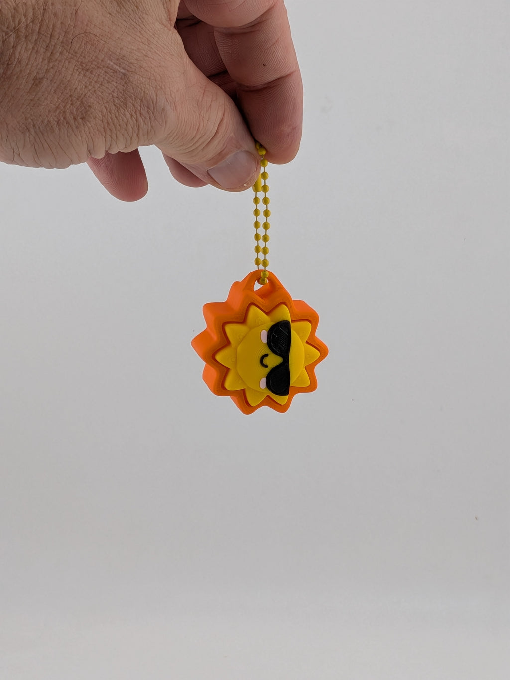 Beach Theme Fidget Keychain Cute Ocean Sun Turtle Shell Clicker Toy