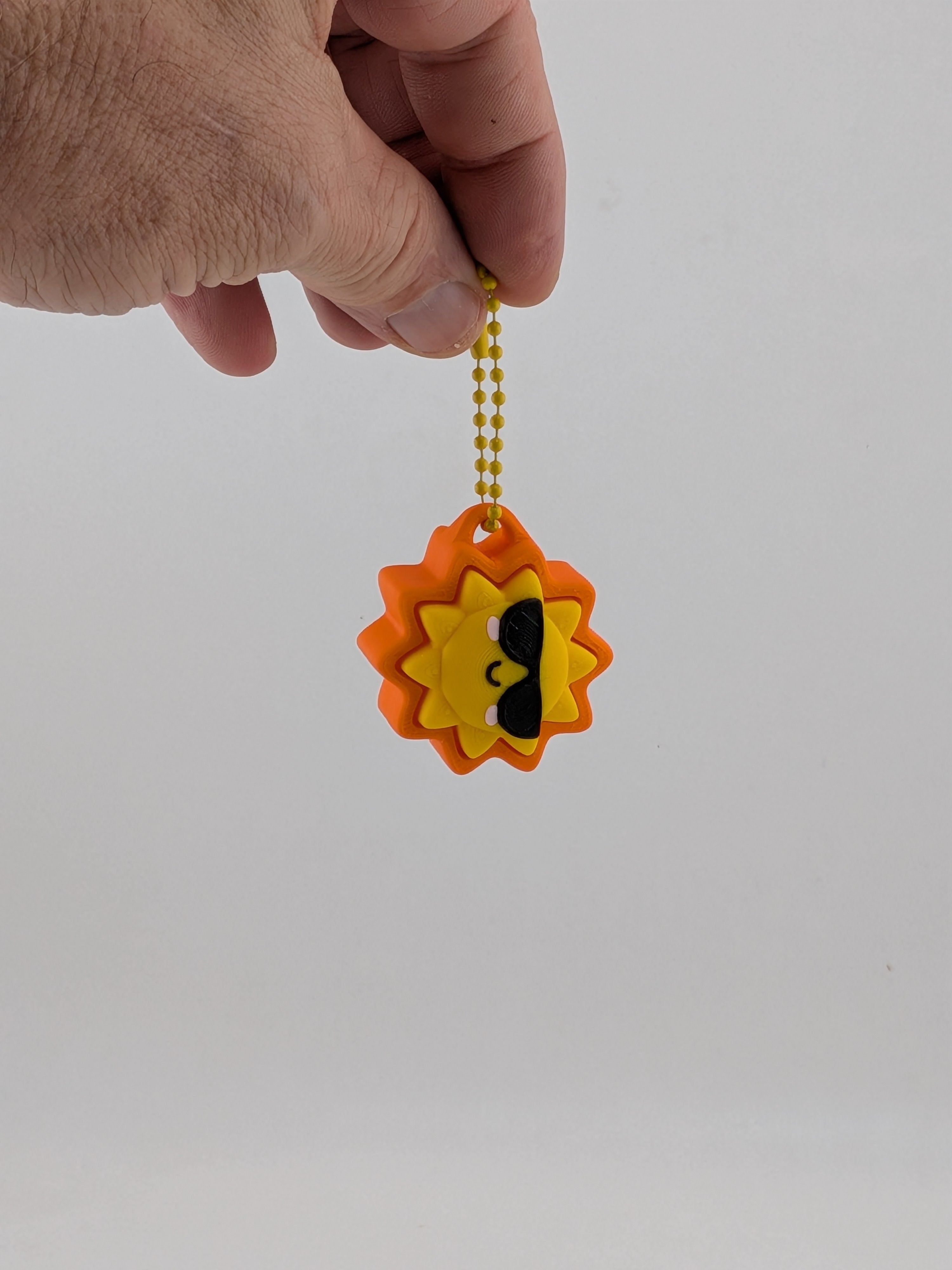 Beach Theme Fidget Keychain Cute Ocean Sun Turtle Shell Clicker Toy