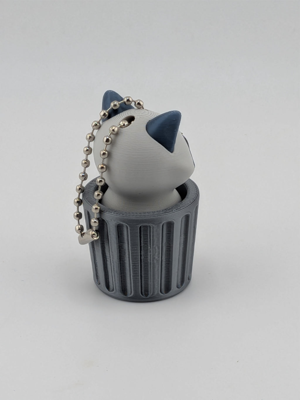 Garbage Can Fidget Keychain Cute Raccoon Dumpster Fire Clicker Toy