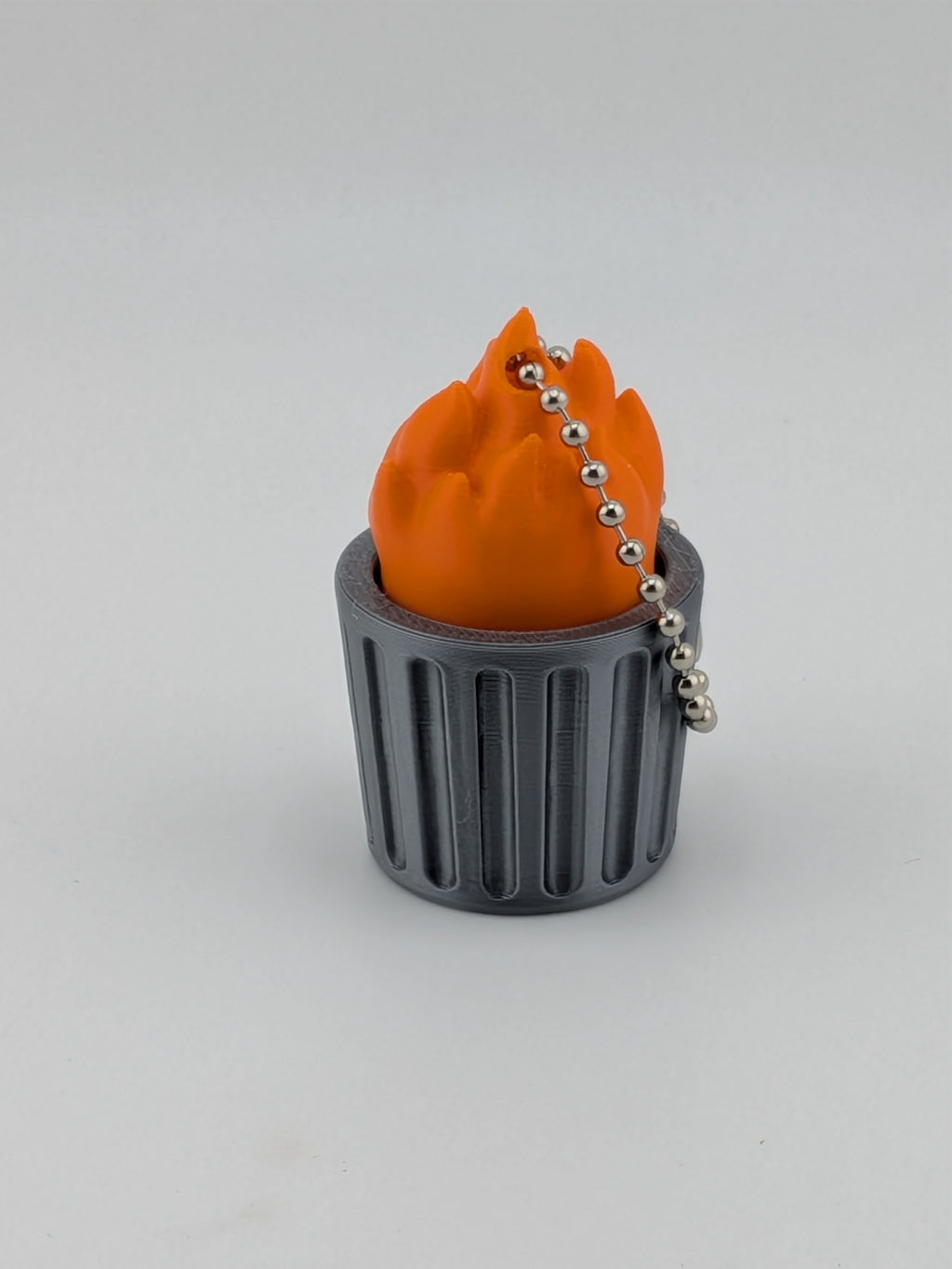 Garbage Can Fidget Keychain Cute Raccoon Dumpster Fire Clicker Toy