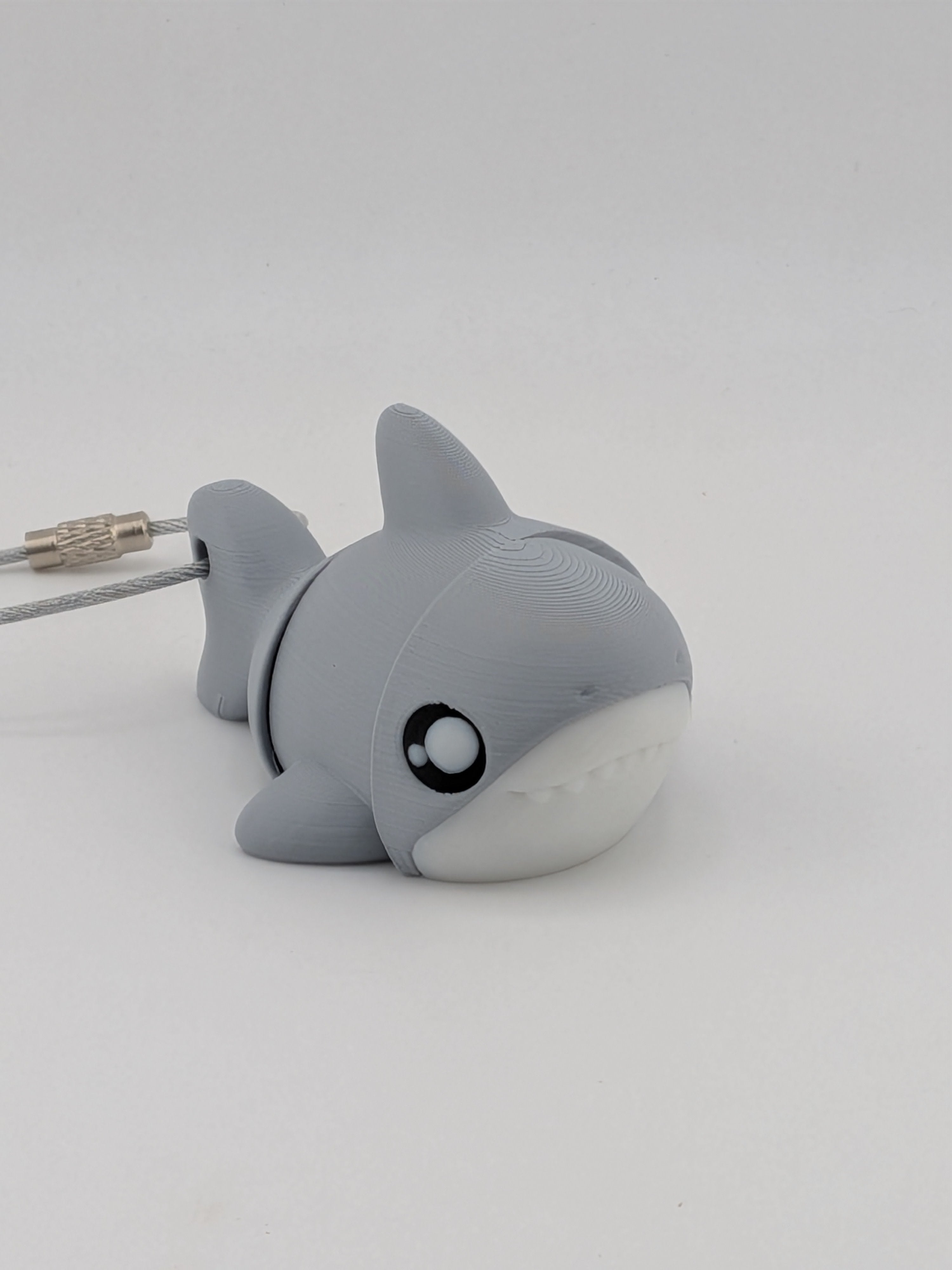 Articulated Shark Keychain Buddy Flexi Ocean Animal Cable Ring Toy