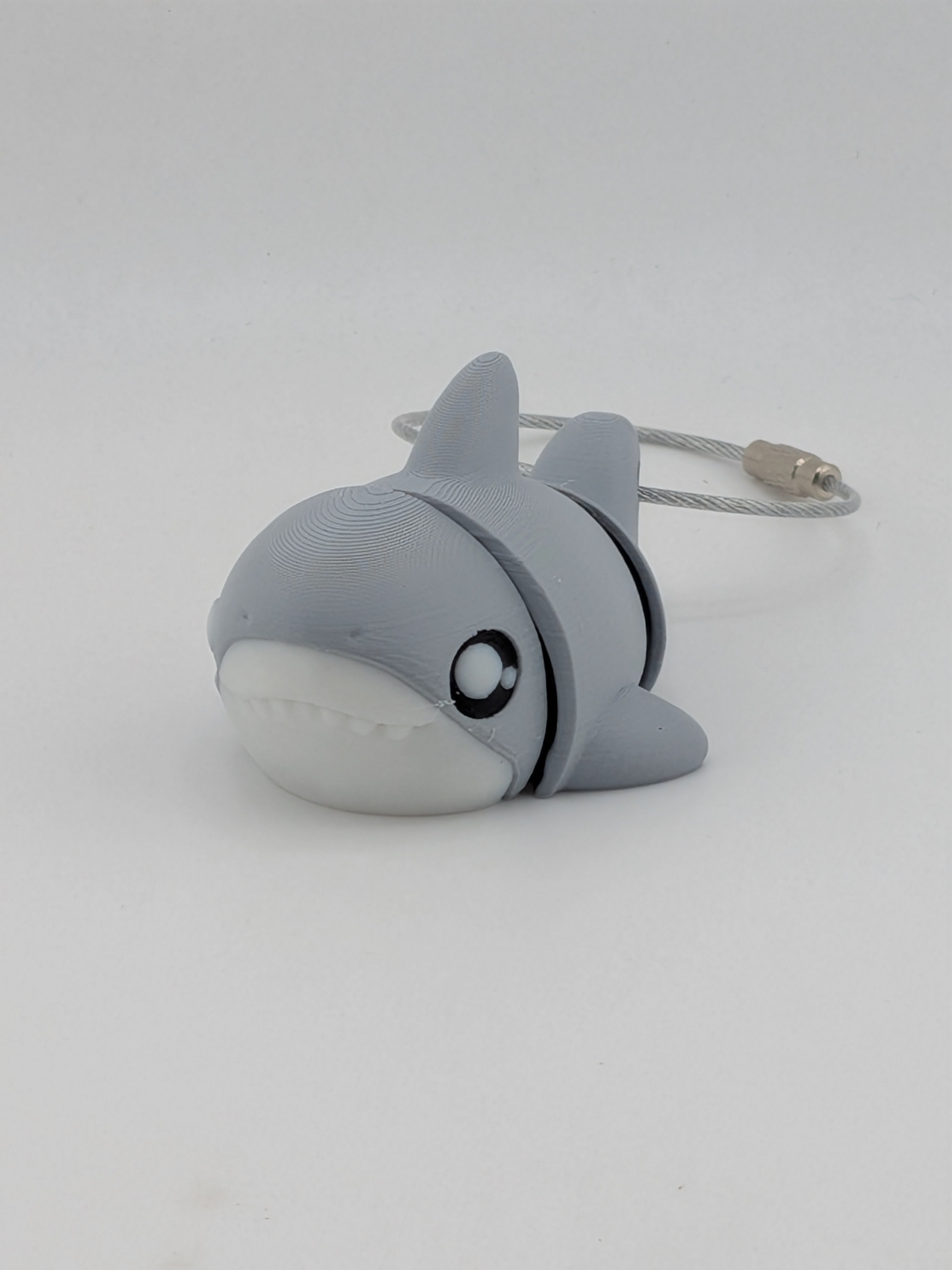 Articulated Shark Keychain Buddy Flexi Ocean Animal Cable Ring Toy