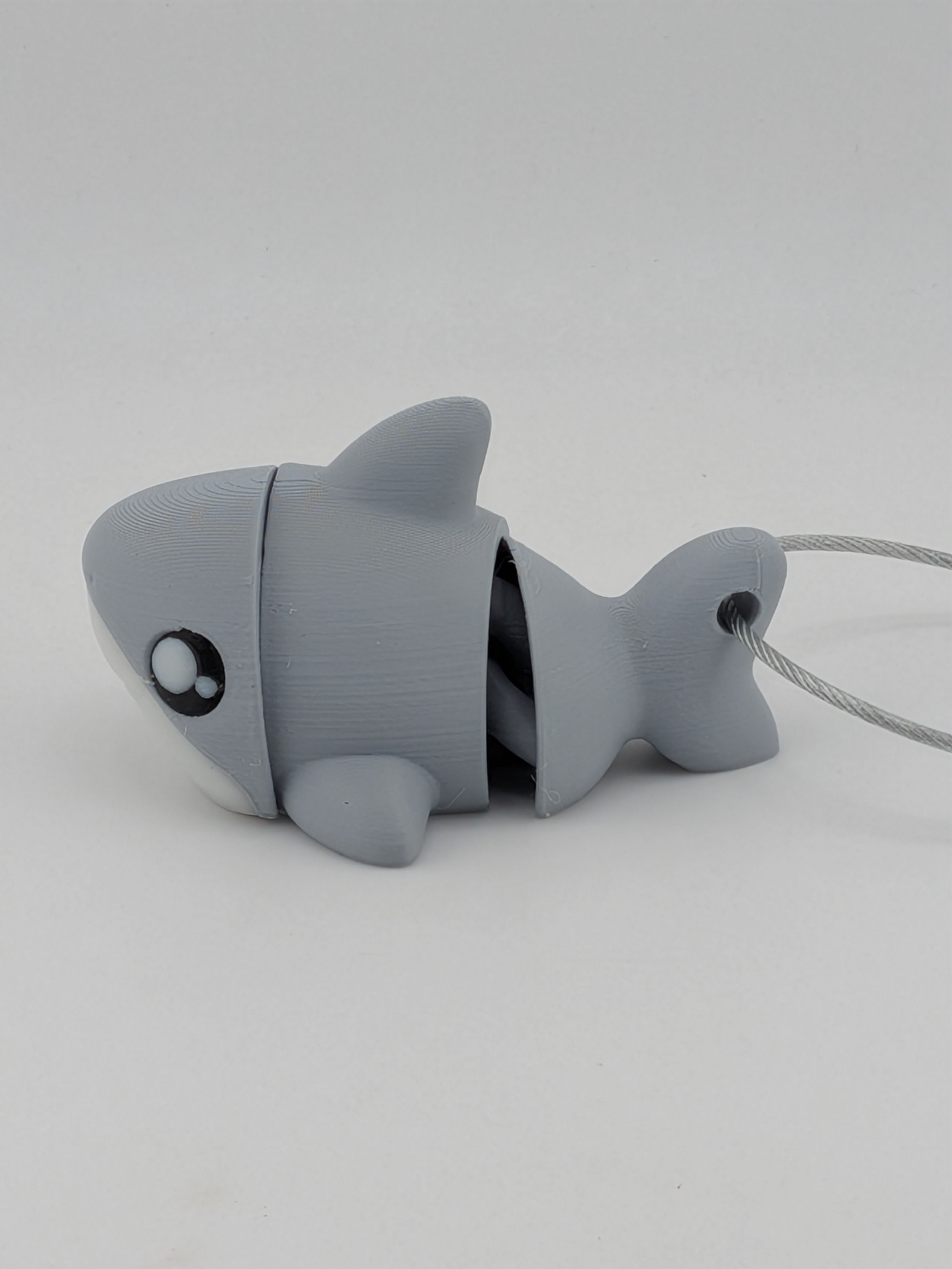 Articulated Shark Keychain Buddy Flexi Ocean Animal Cable Ring Toy