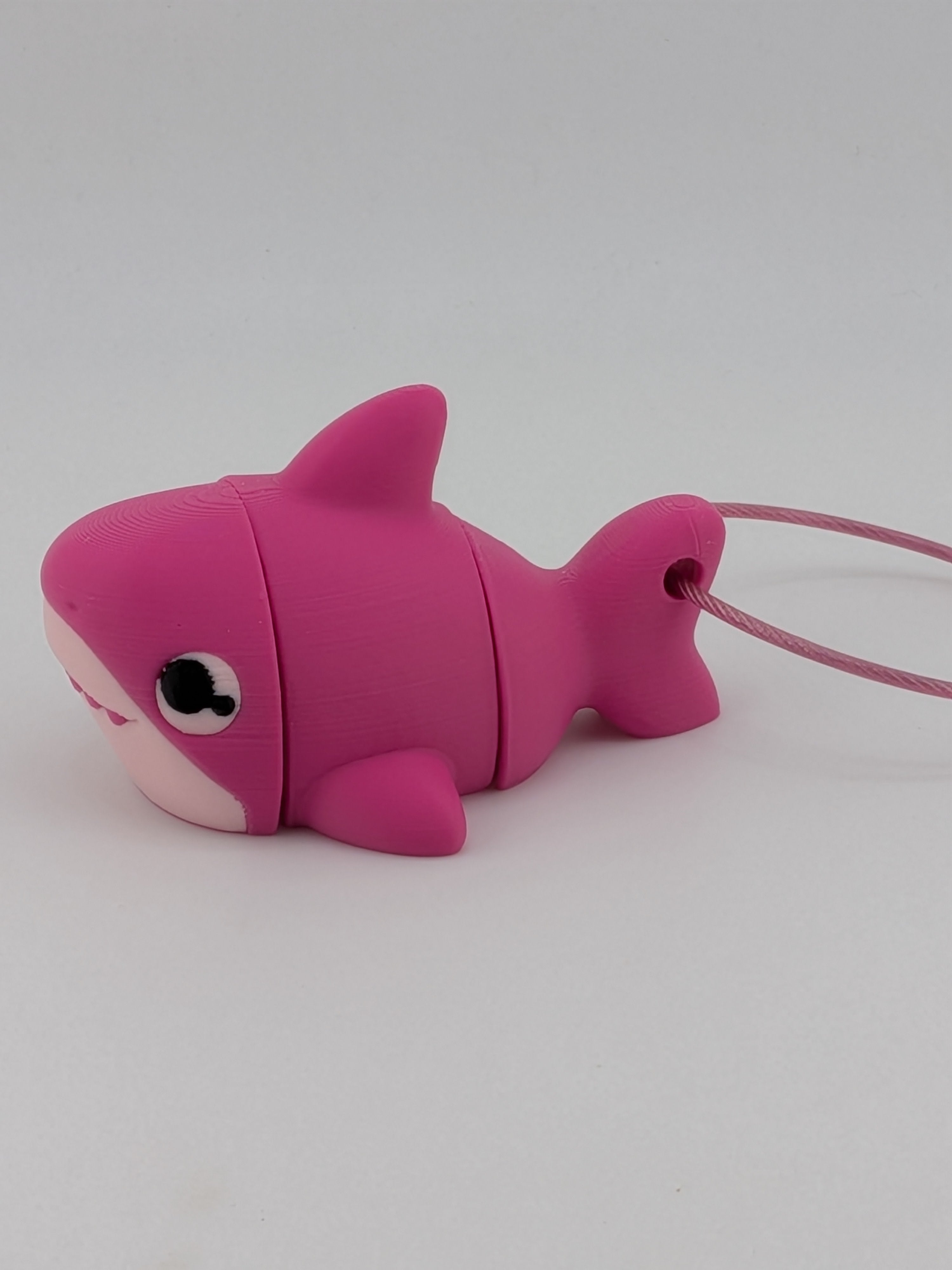 Articulated Shark Keychain Buddy Flexi Ocean Animal Cable Ring Toy