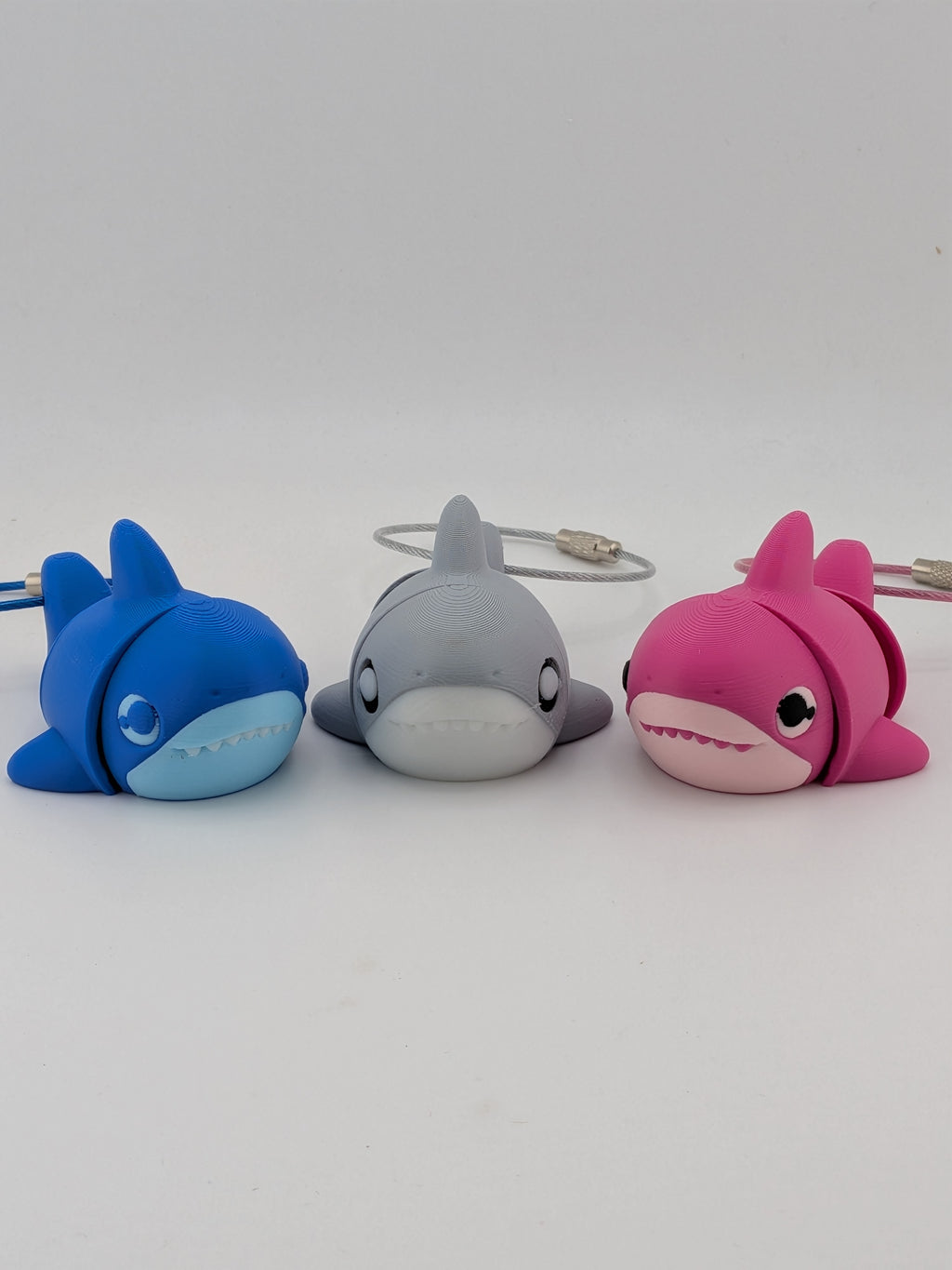 Articulated Shark Keychain Buddy Flexi Ocean Animal Cable Ring Toy