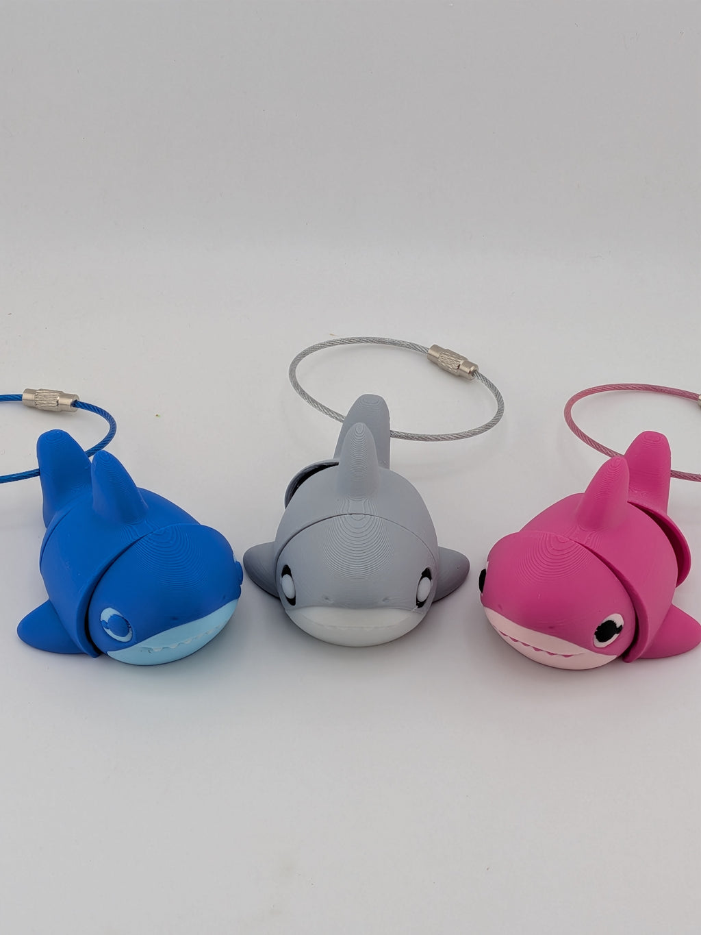 Articulated Shark Keychain Buddy Flexi Ocean Animal Cable Ring Toy