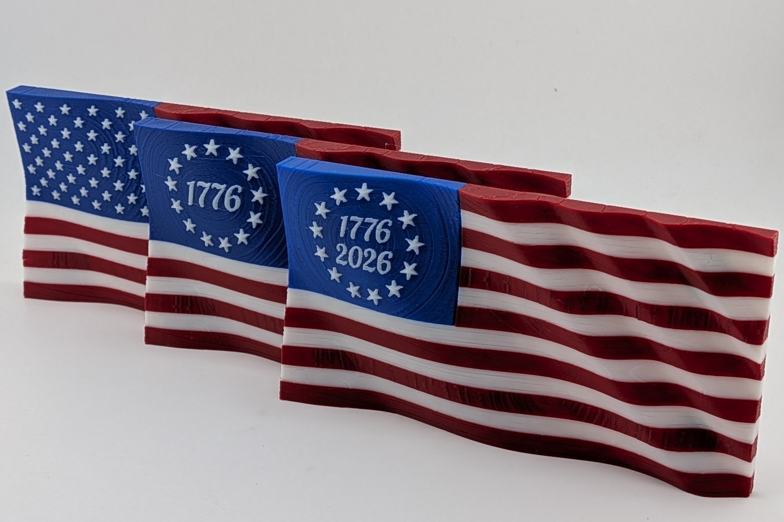 5.5 Inch American Flag Waving Magnet 250th USA Anniversary Historical