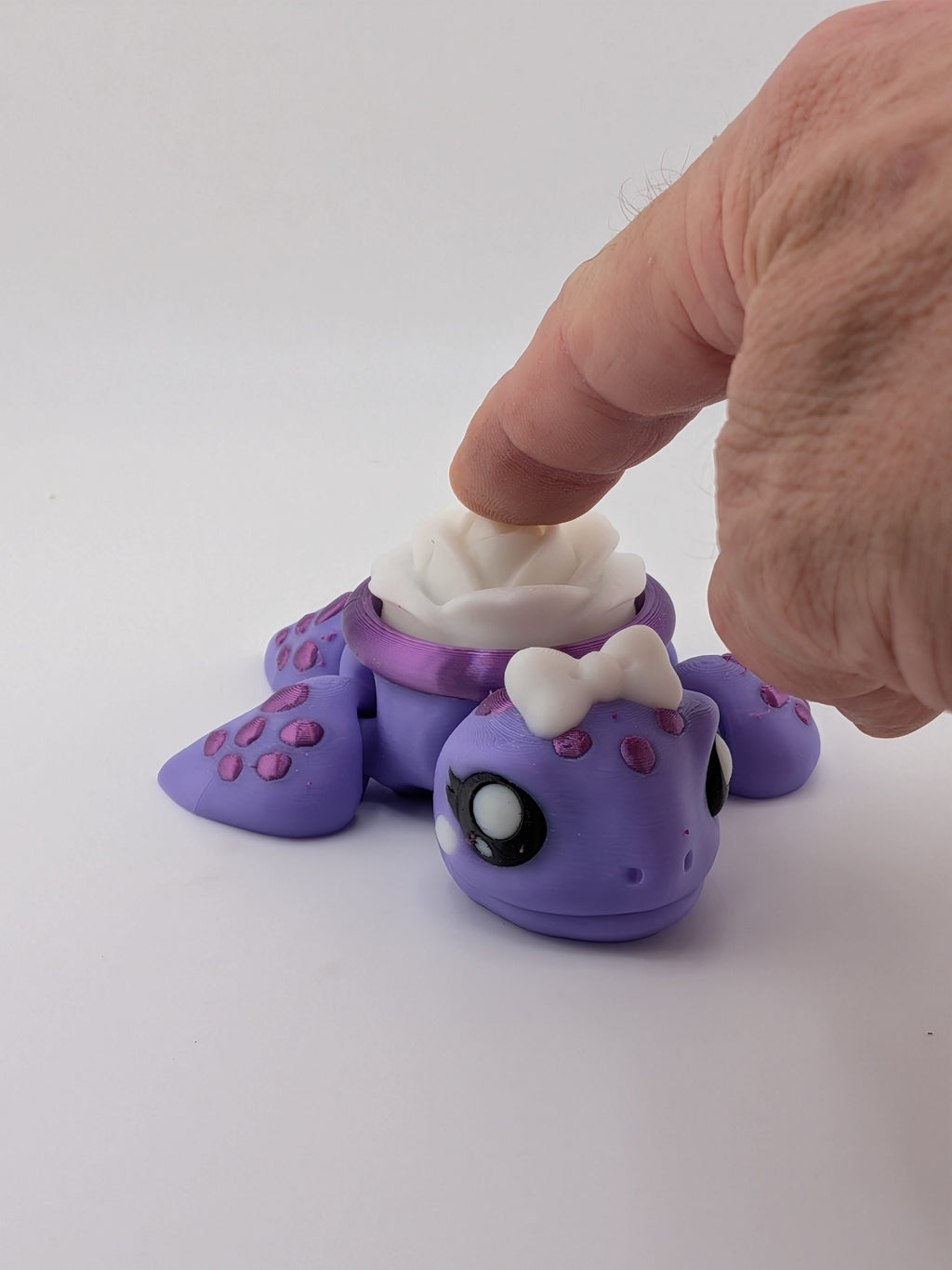Articulated Sea Turtle Fidget Cute Ocean Animal Flower Shell Clicker Toy