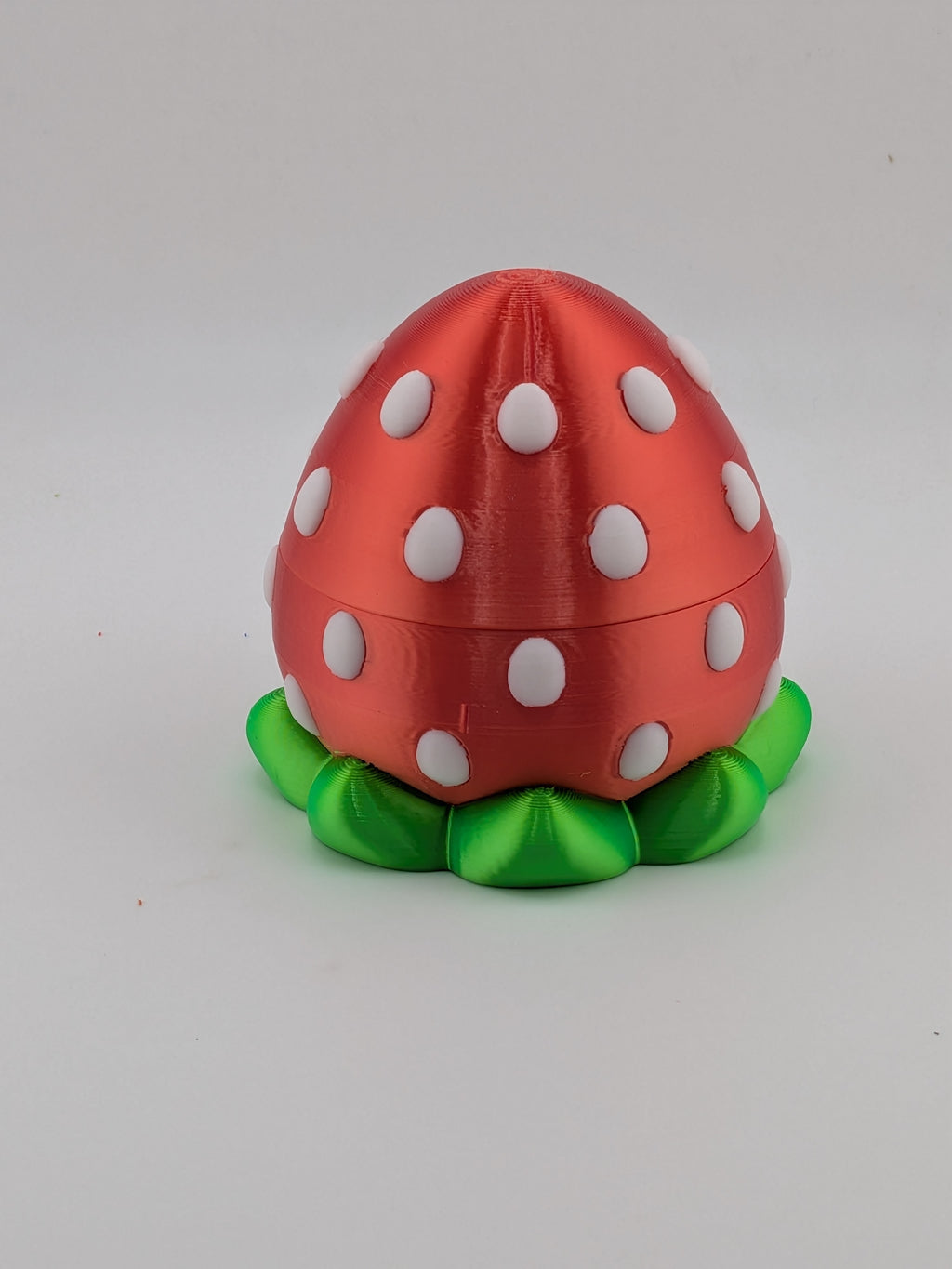 Silk PLA Strawberry Mini Dragon with Matching Fruit Egg Display Box Set