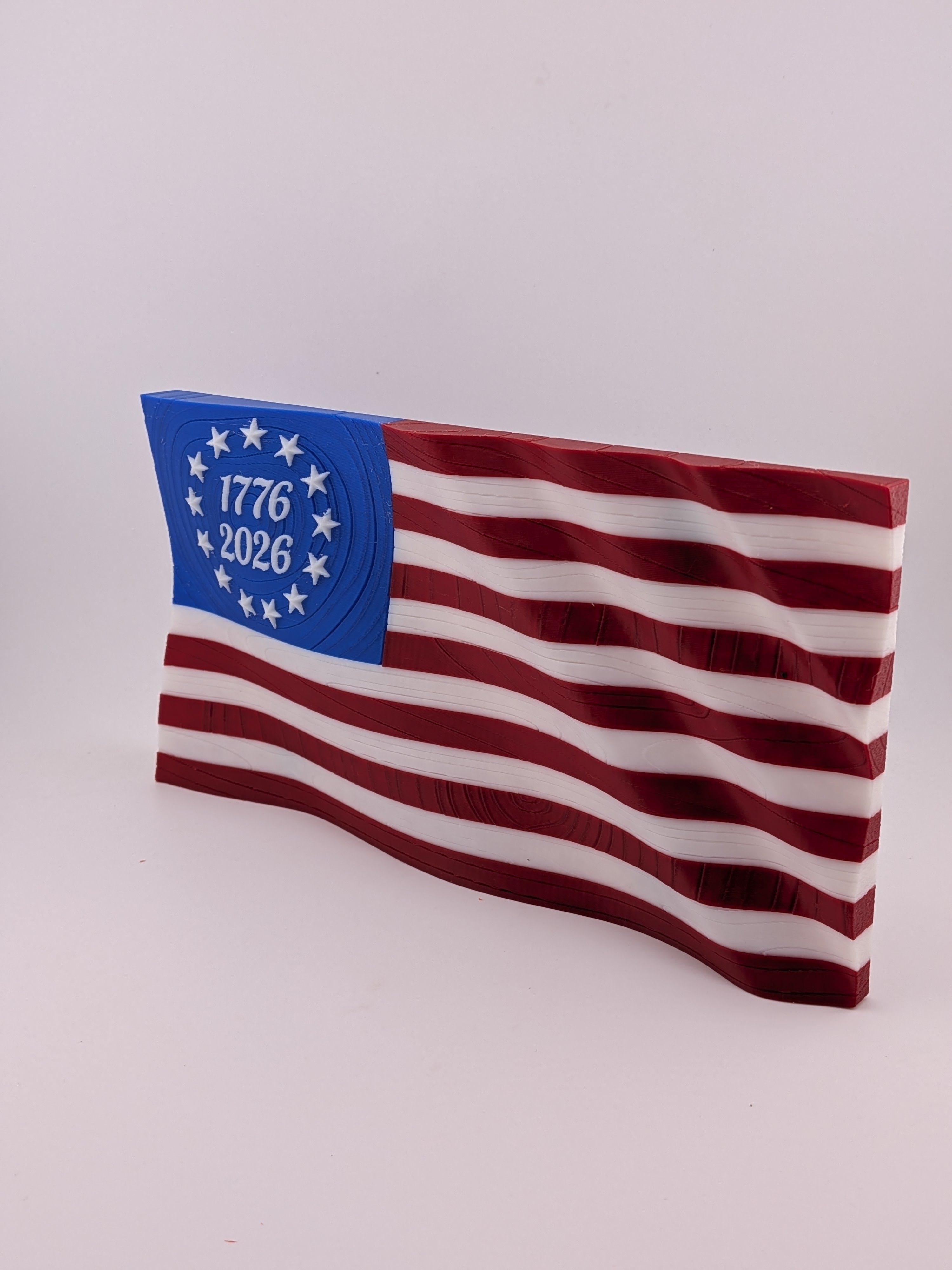 9x5" Large Waving American Flag Wall Mount Magnet 250th Anniversary 1776 2026