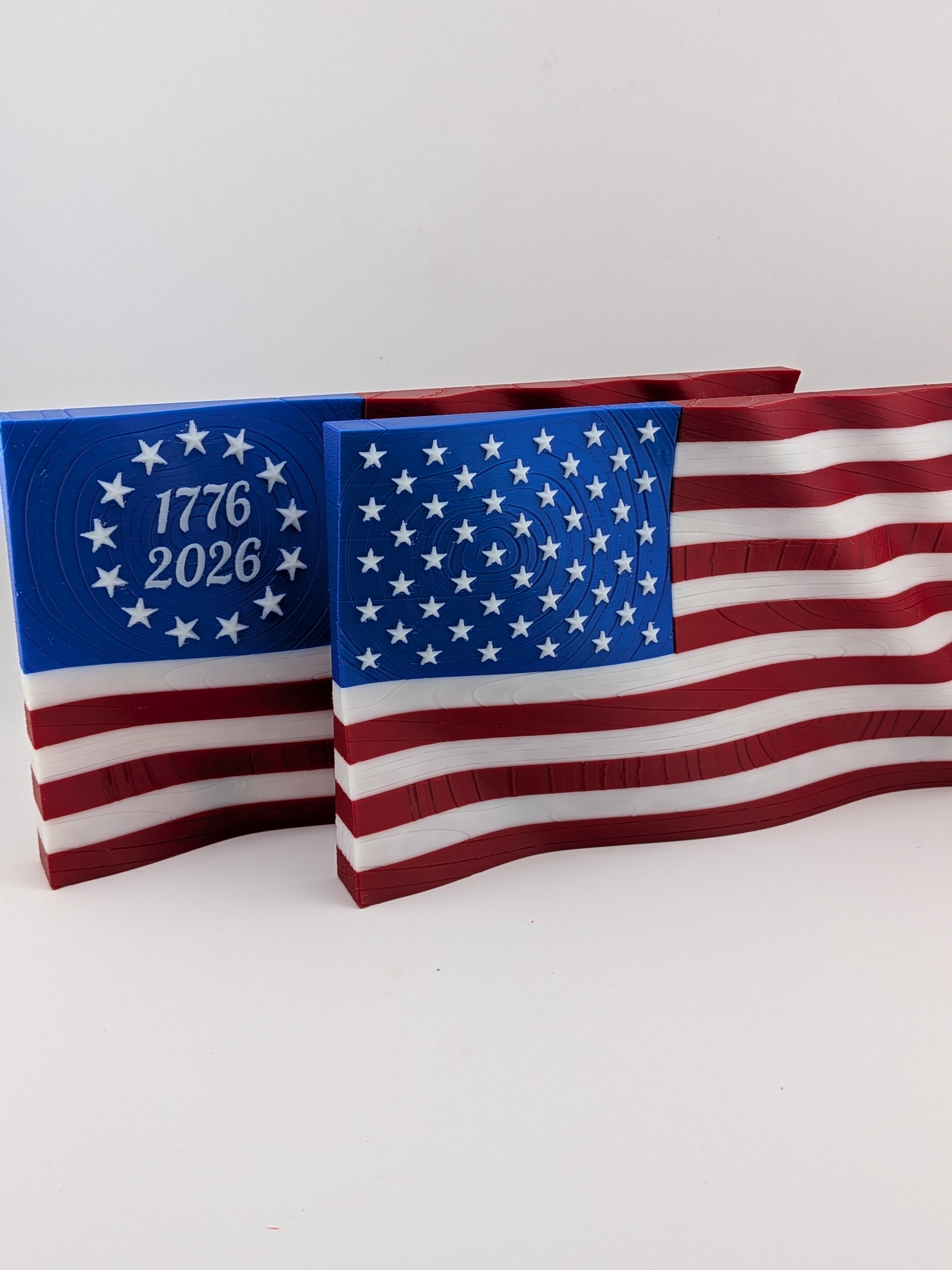 9x5" Large Waving American Flag Wall Mount Magnet 250th Anniversary 1776 2026