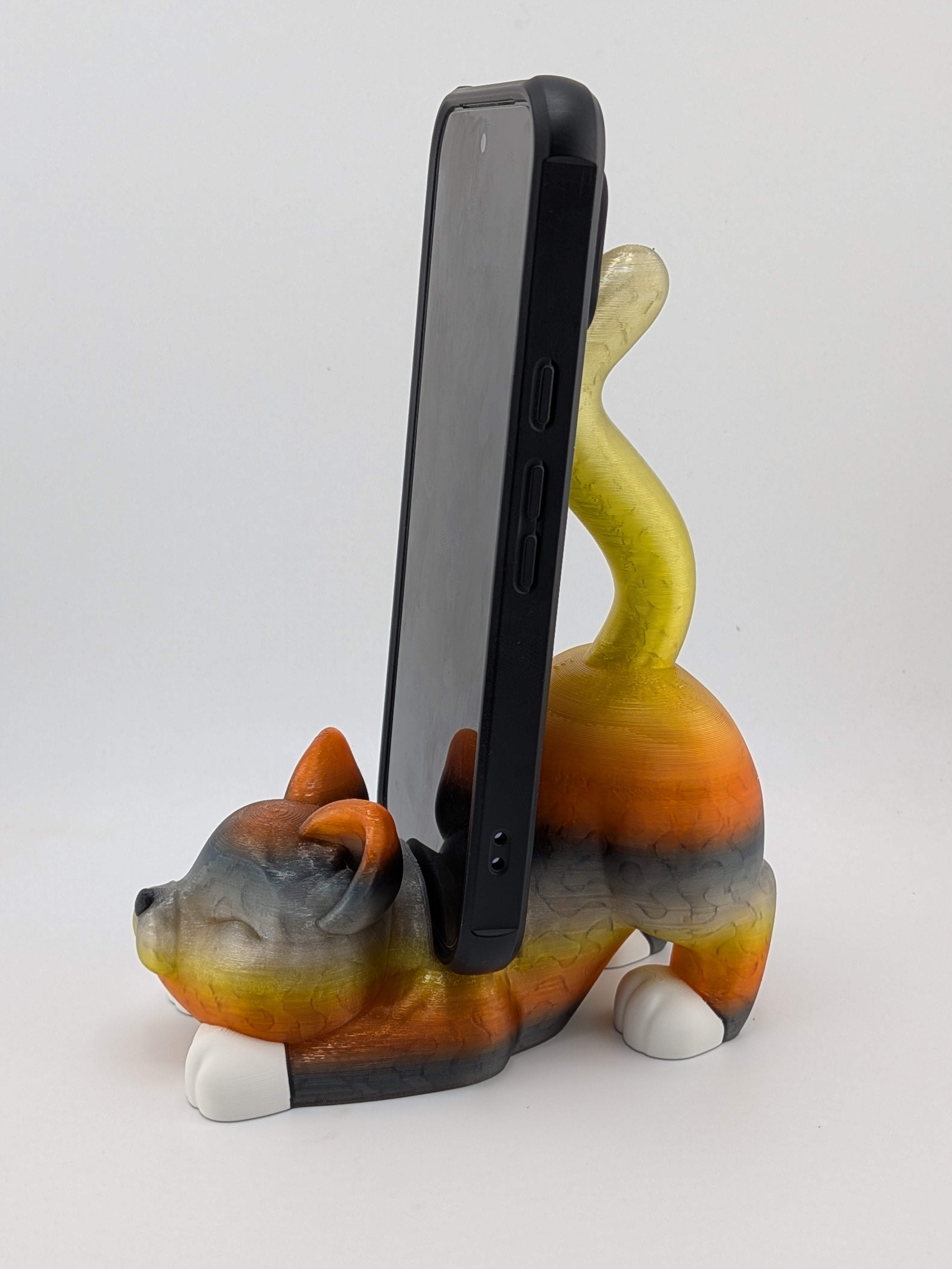 Stretching Kitty Phone Holder Cute Cat Desk Pet Smartphone Cradle XL Fit